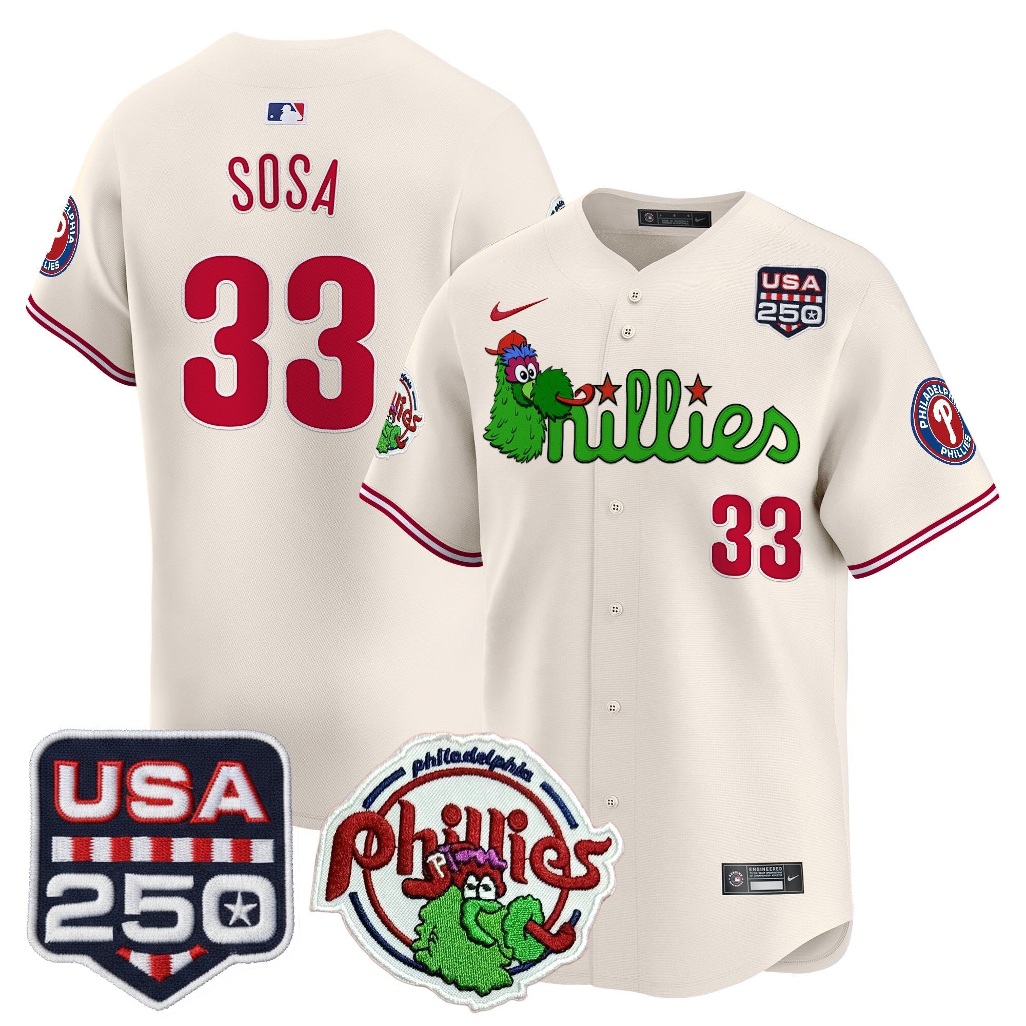 Men’s Philadelphia Phanatic & 250America Patch Vapor Premier Limited Jersey