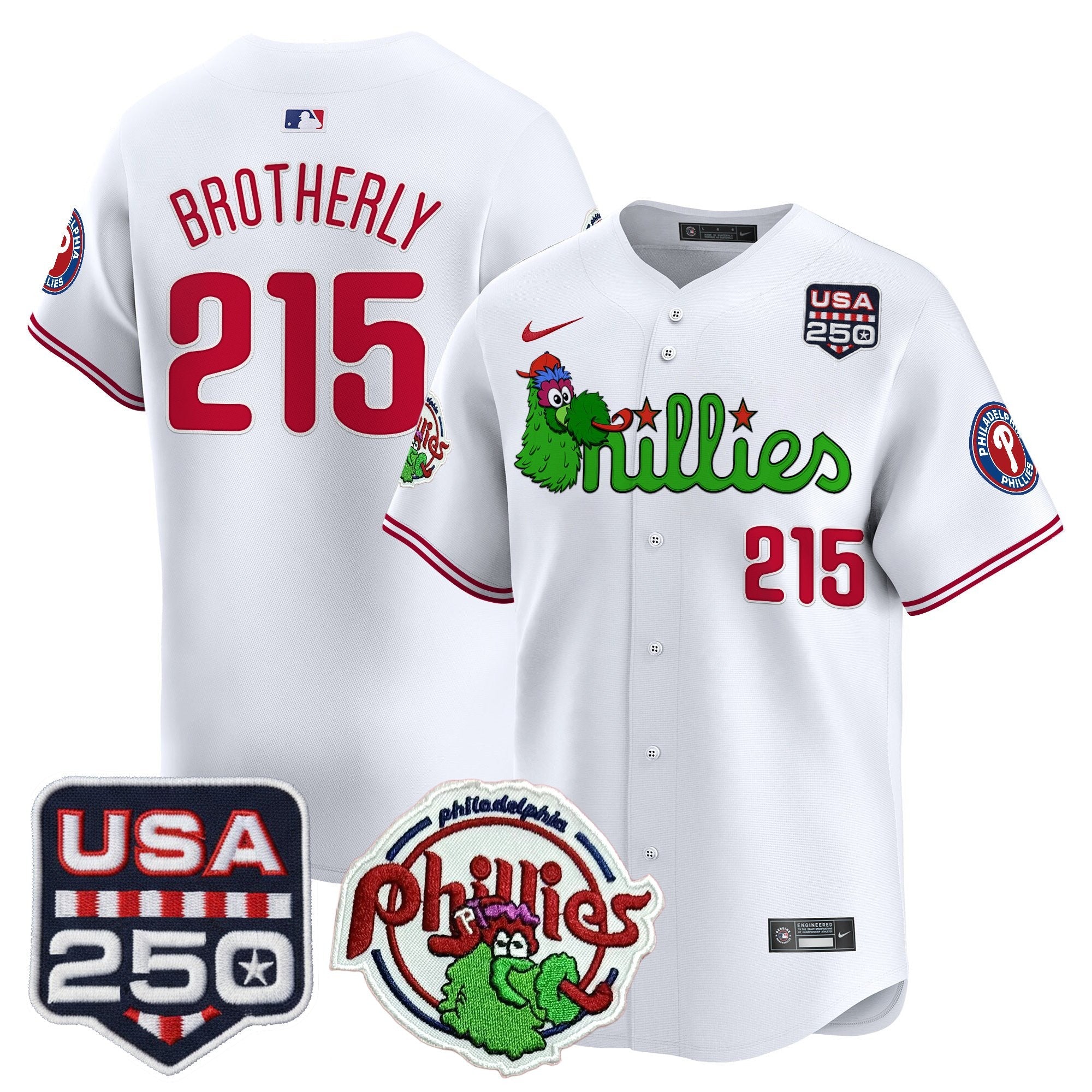 Men’s Philadelphia Phanatic & 250America Patch Vapor Premier Limited Jersey