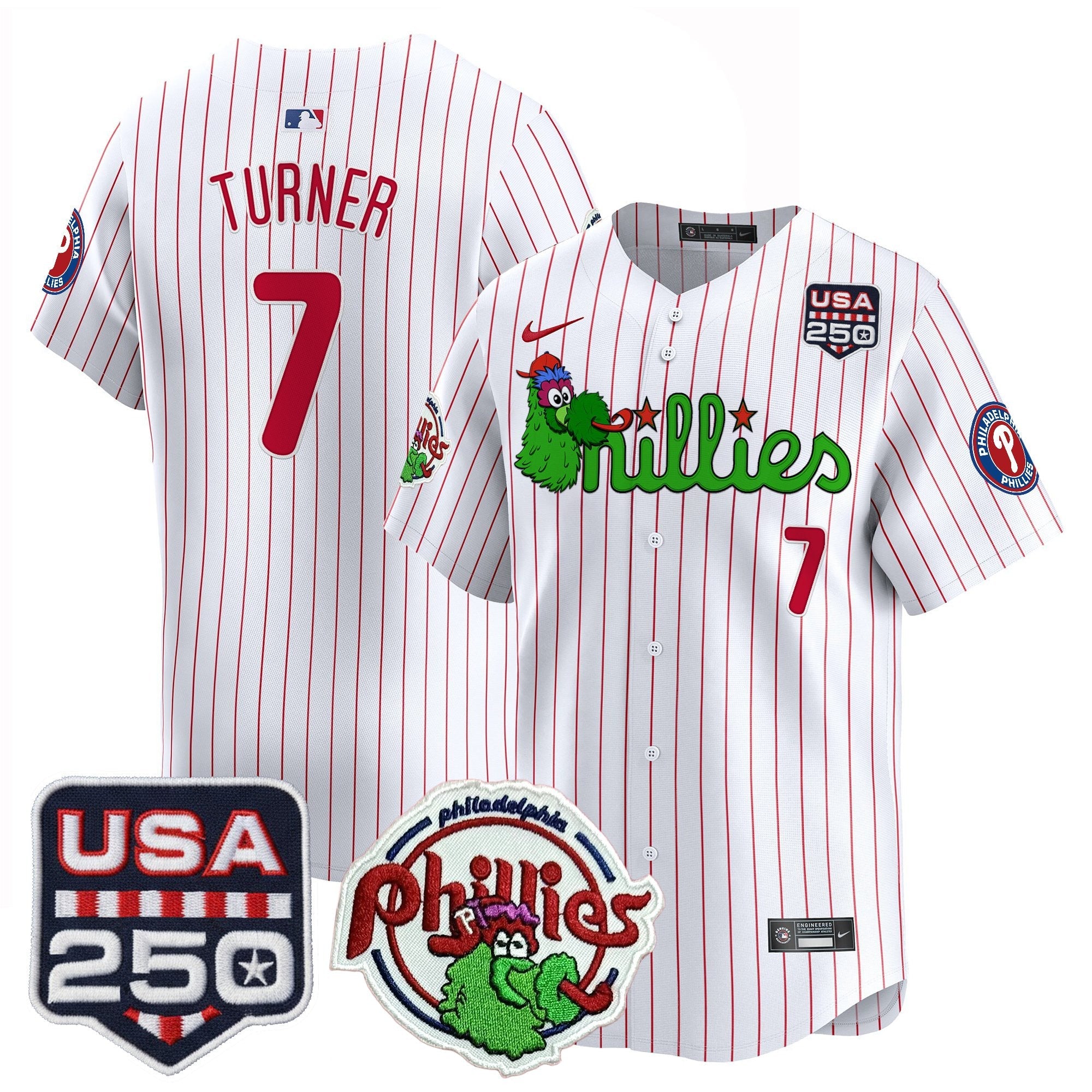 Men’s Philadelphia Phanatic & 250America Patch Vapor Premier Limited Jersey