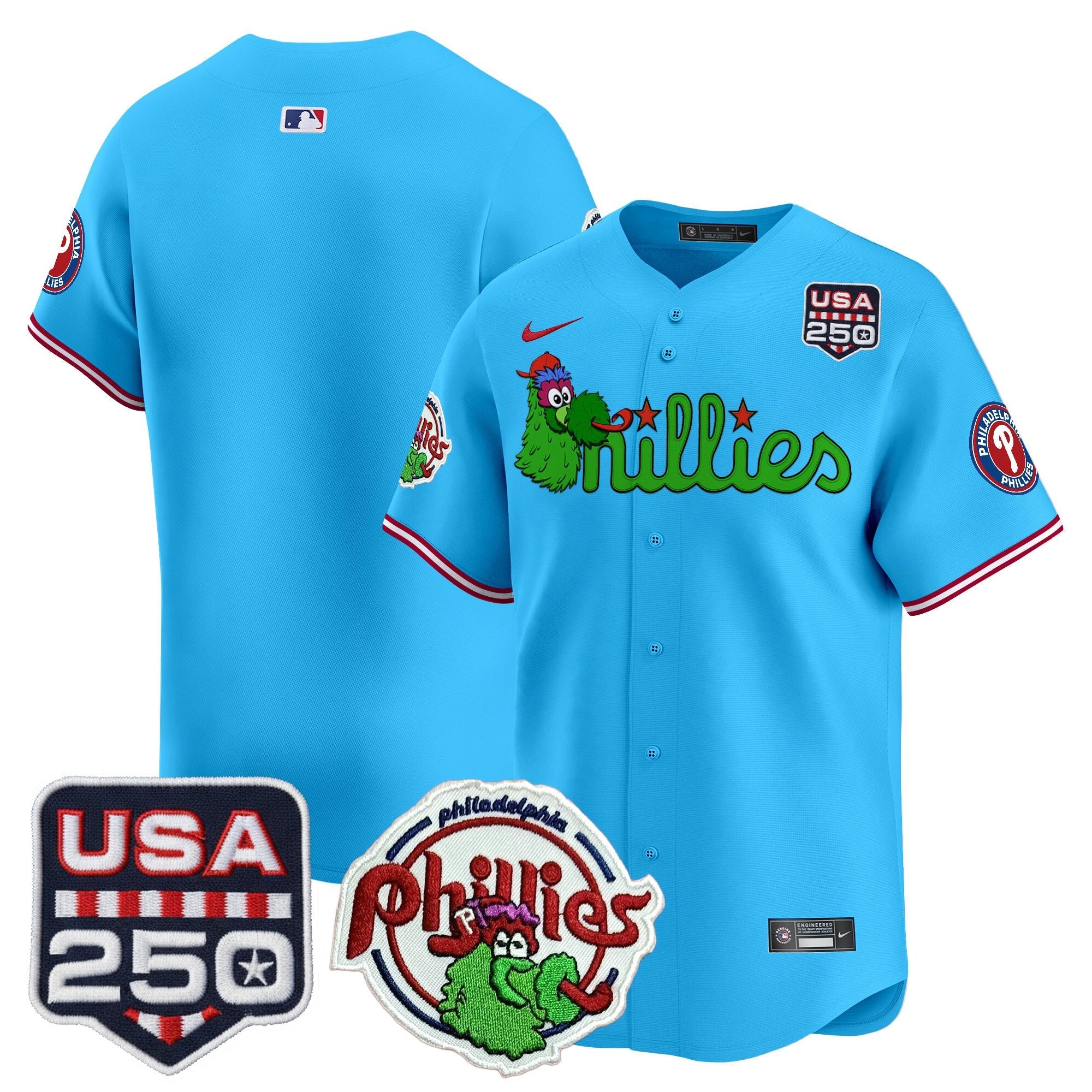 Men’s Philadelphia Phanatic & 250America Patch Vapor Premier Limited Jersey