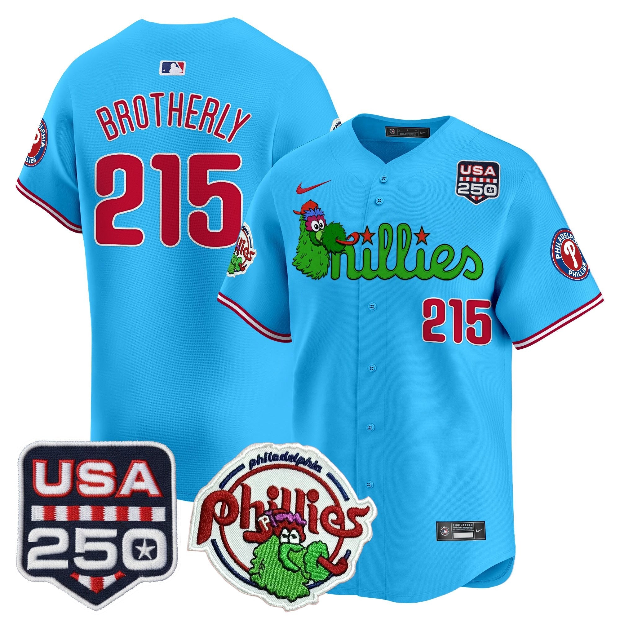 Men’s Philadelphia Phanatic & 250America Patch Vapor Premier Limited Jersey