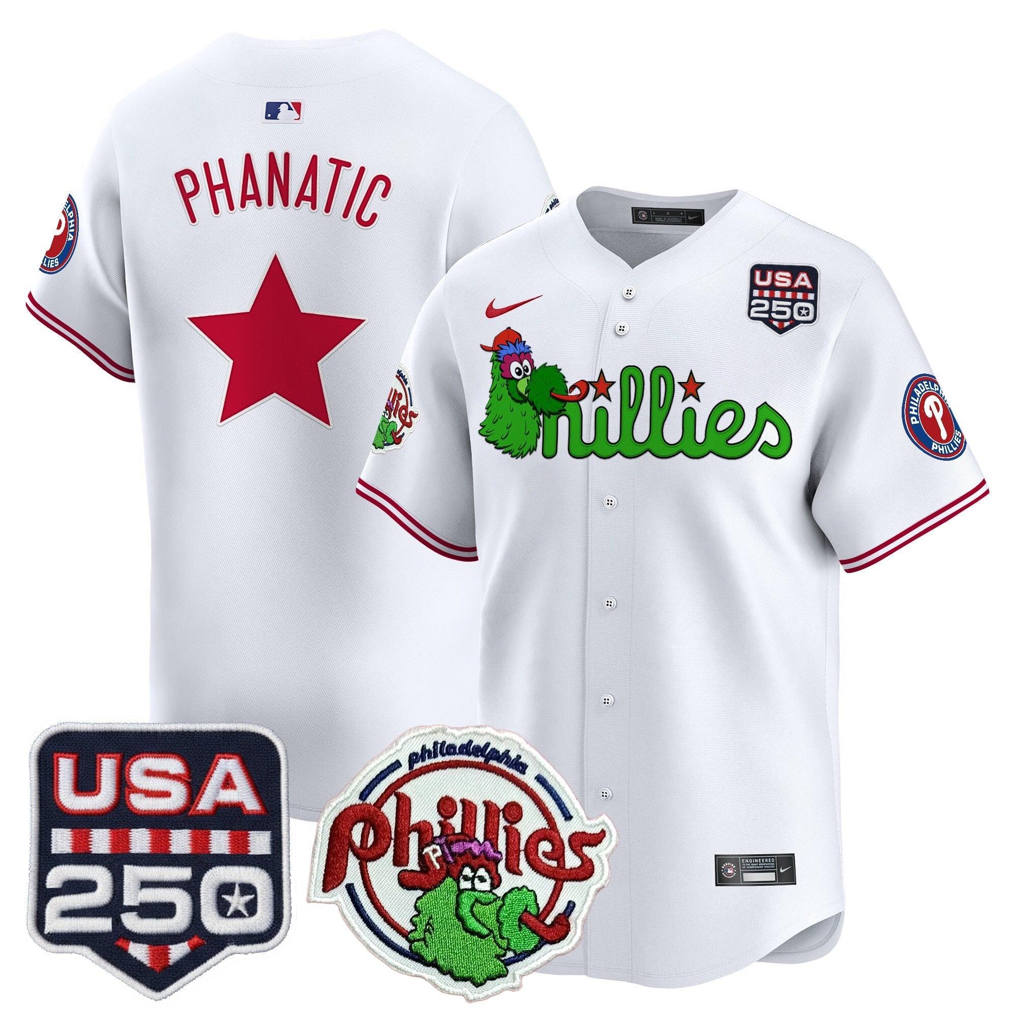 Men’s Philadelphia Phanatic & 250America Patch Vapor Premier Limited Jersey
