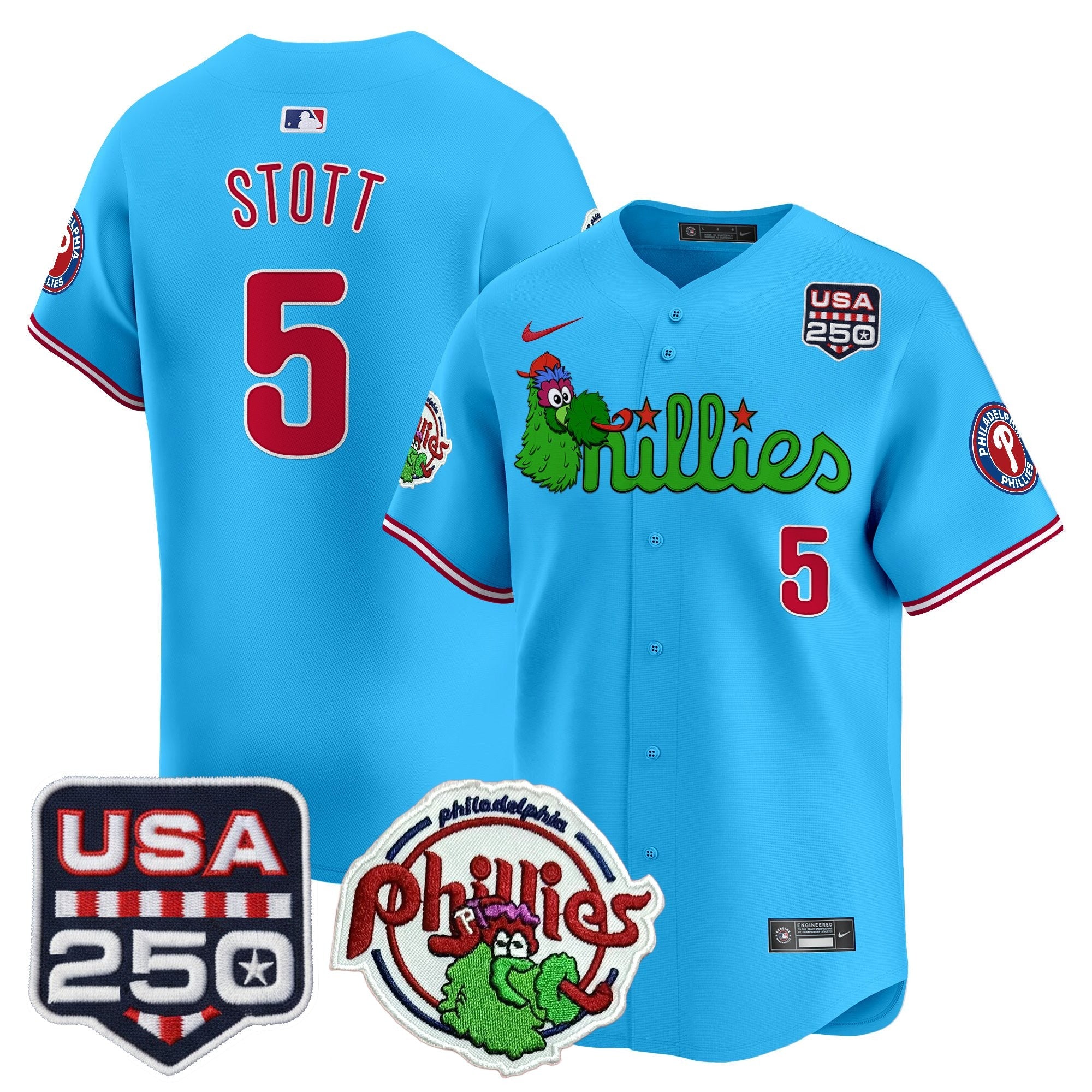 Men’s Philadelphia Phanatic & 250America Patch Vapor Premier Limited Jersey