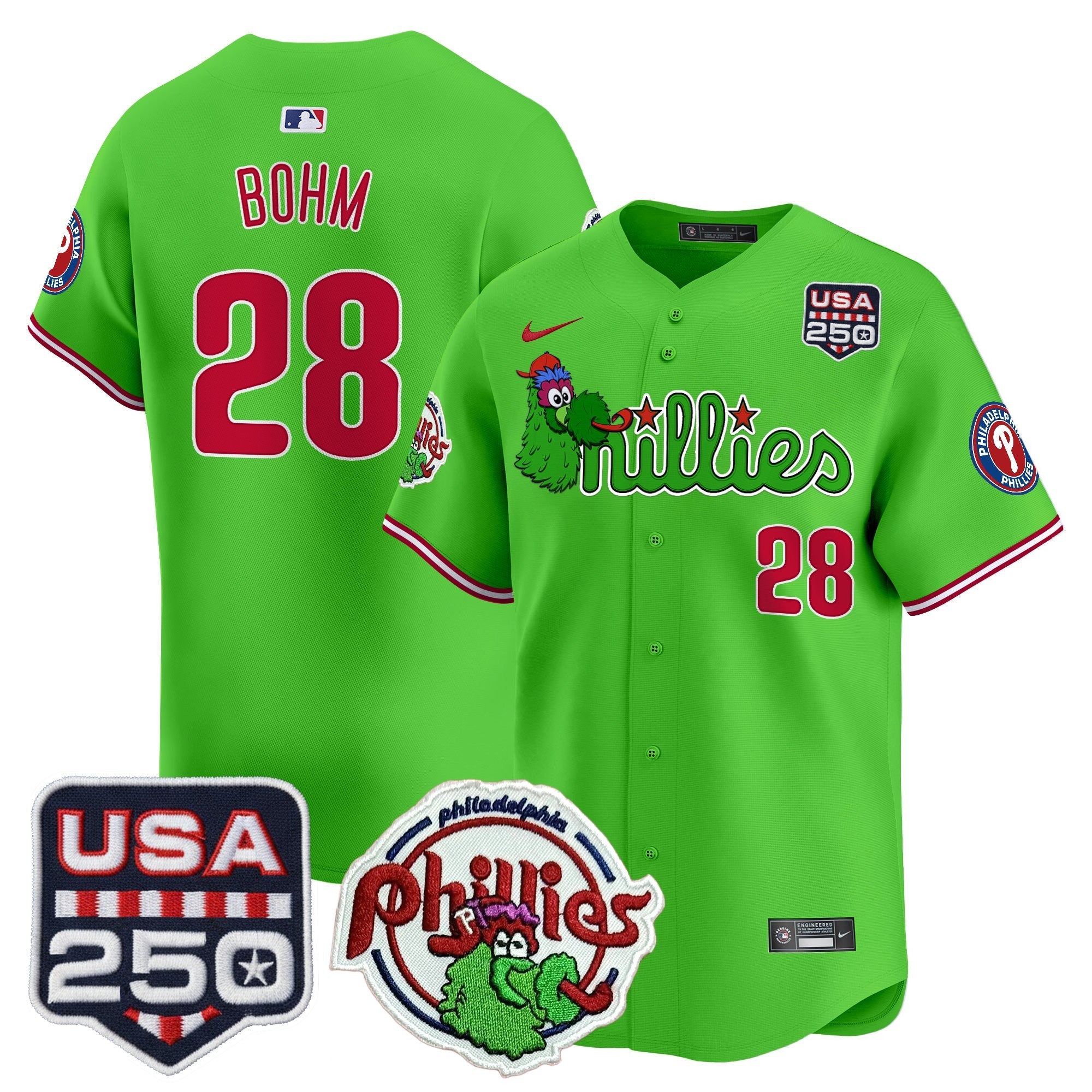 Men’s Philadelphia Phanatic & 250America Patch Vapor Premier Limited Jersey