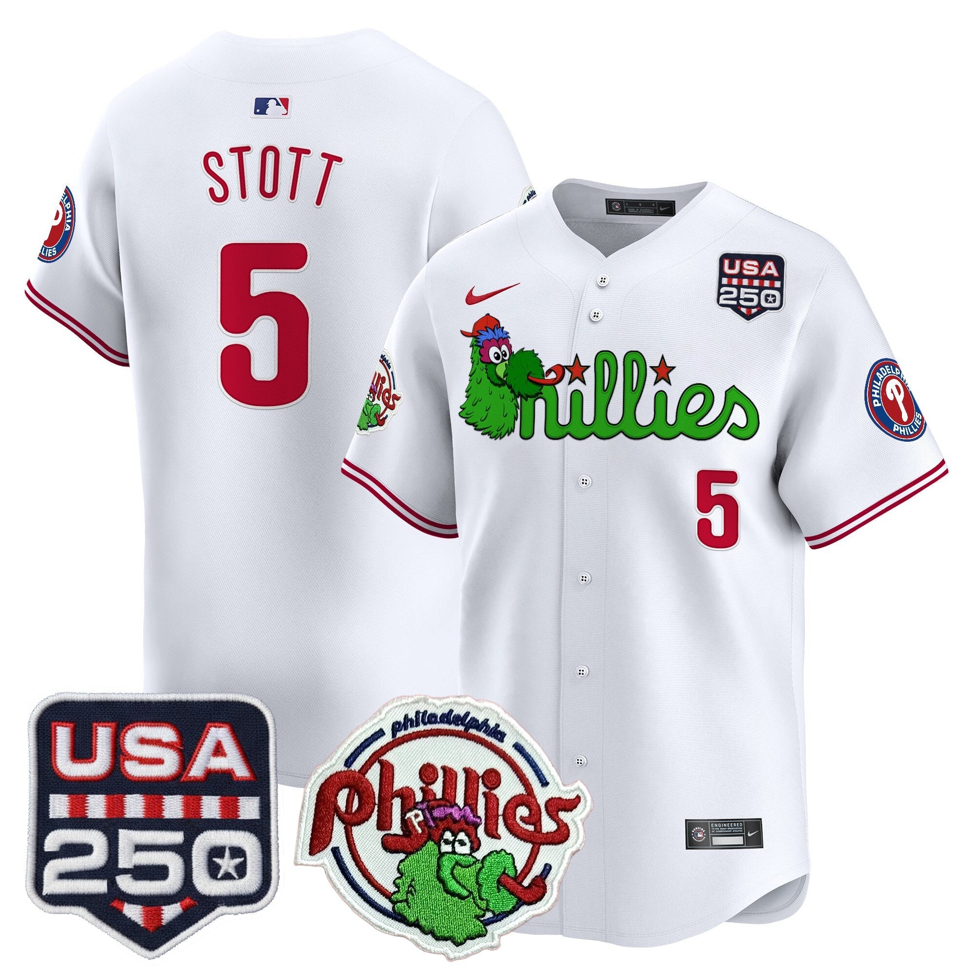 Men’s Philadelphia Phanatic & 250America Patch Vapor Premier Limited Jersey