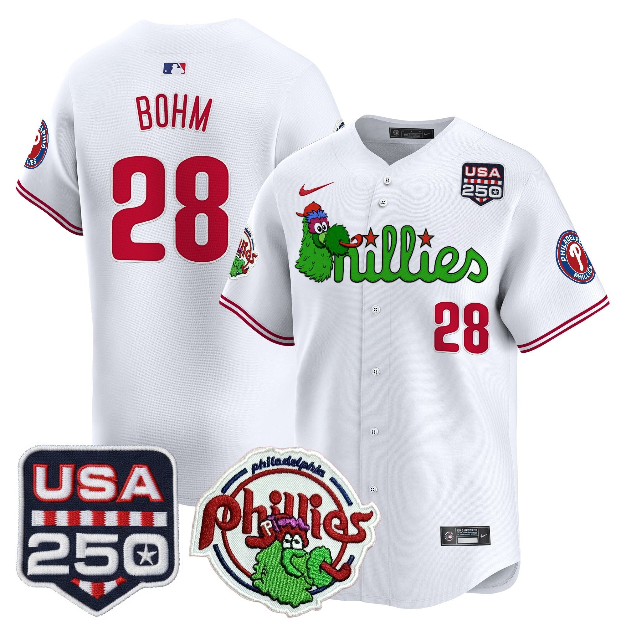 Men’s Philadelphia Phanatic & 250America Patch Vapor Premier Limited Jersey