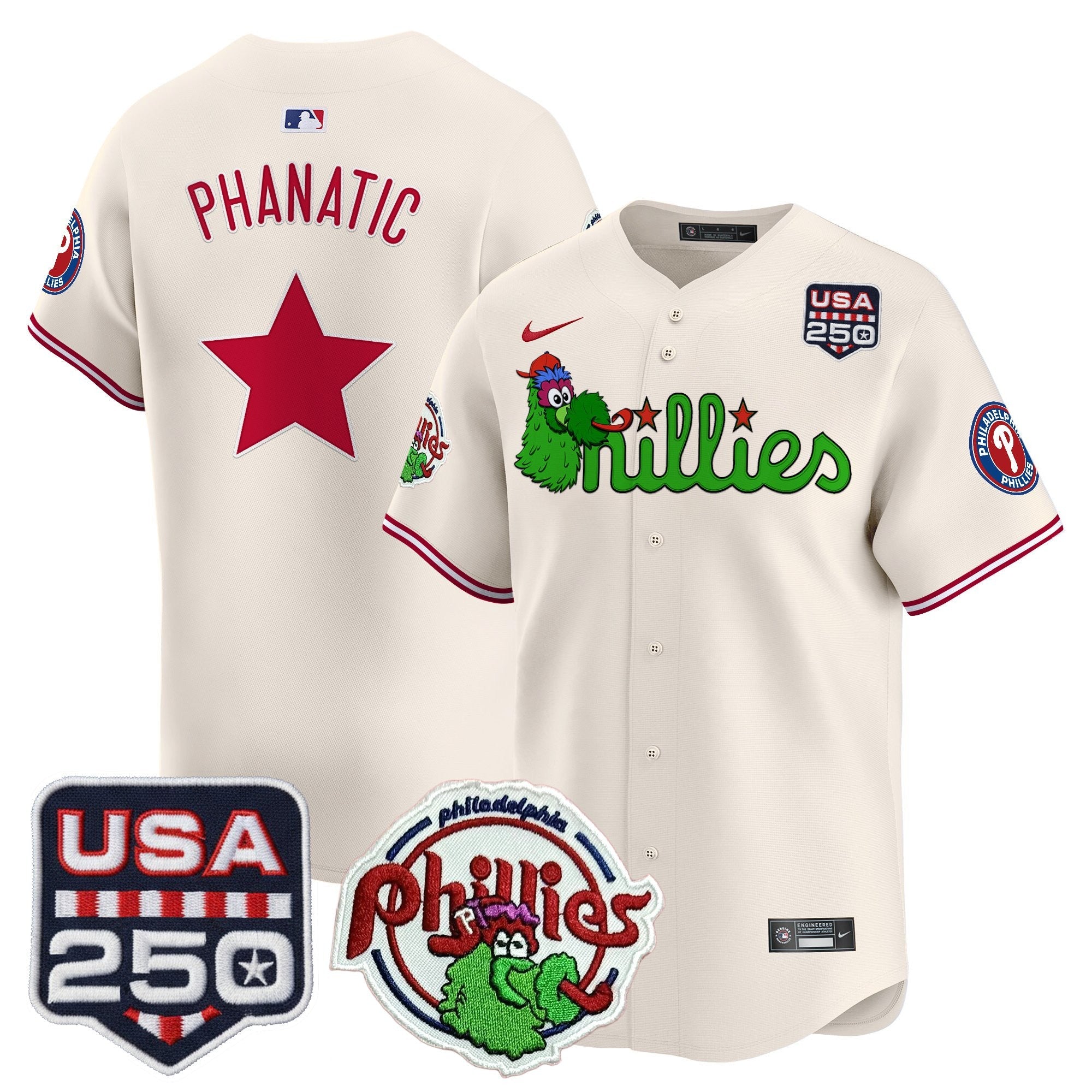 Men’s Philadelphia Phanatic & 250America Patch Vapor Premier Limited Jersey