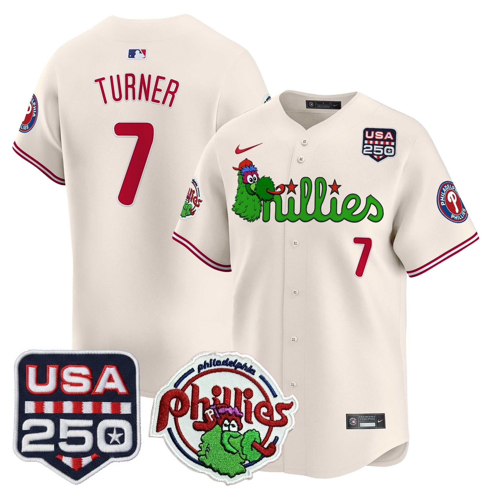 Men’s Philadelphia Phanatic & 250America Patch Vapor Premier Limited Jersey