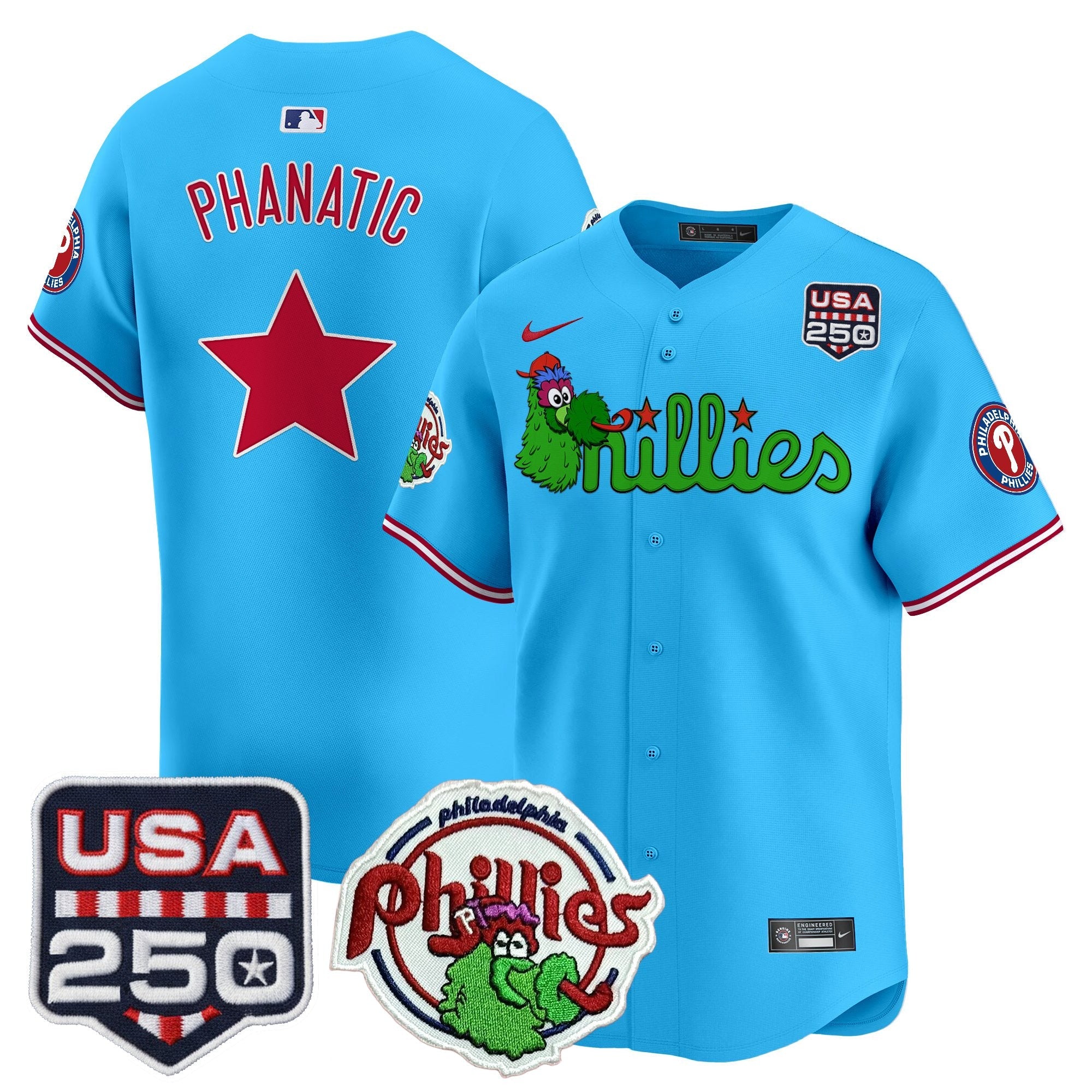 Men’s Philadelphia Phanatic & 250America Patch Vapor Premier Limited Jersey