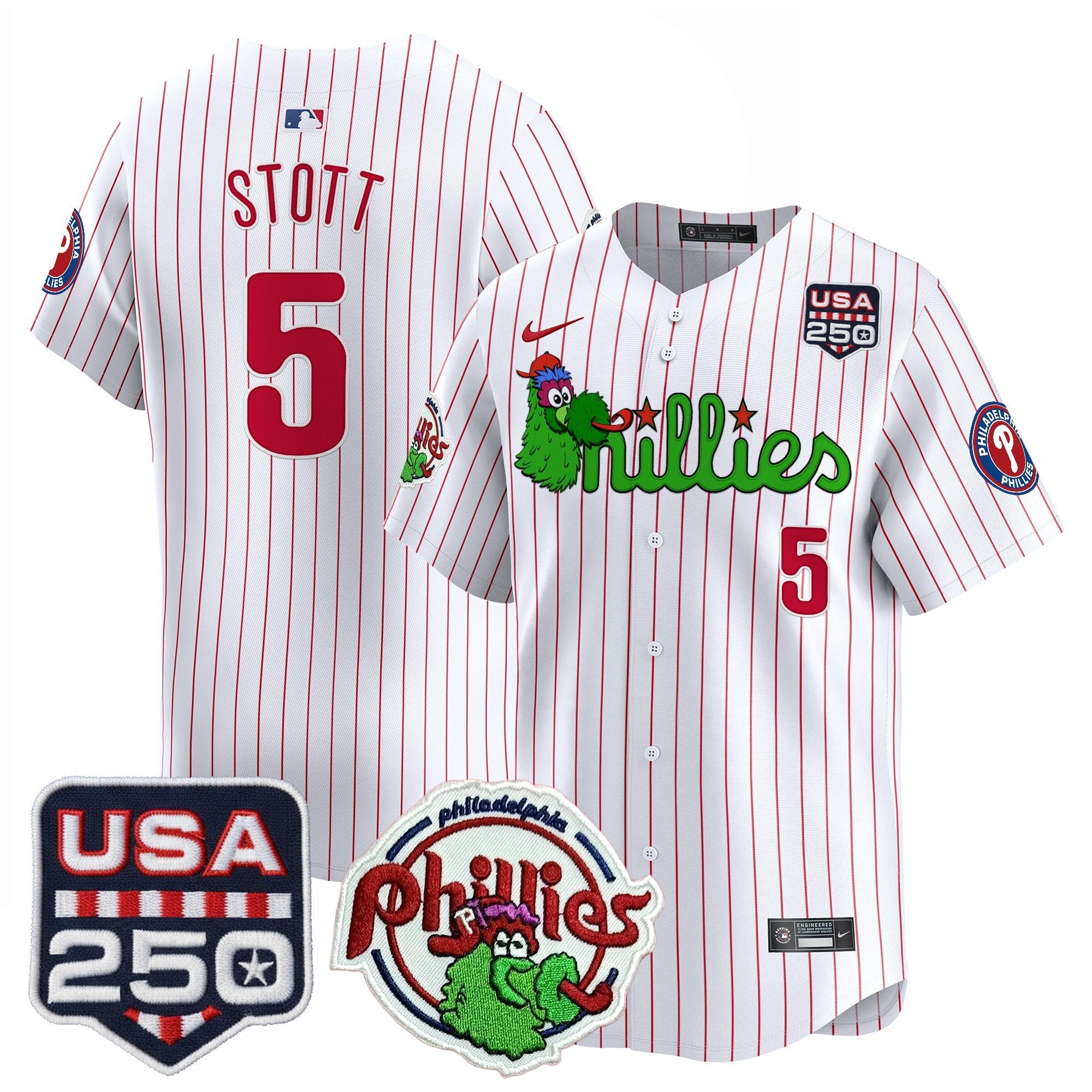 Men’s Philadelphia Phanatic & 250America Patch Vapor Premier Limited Jersey