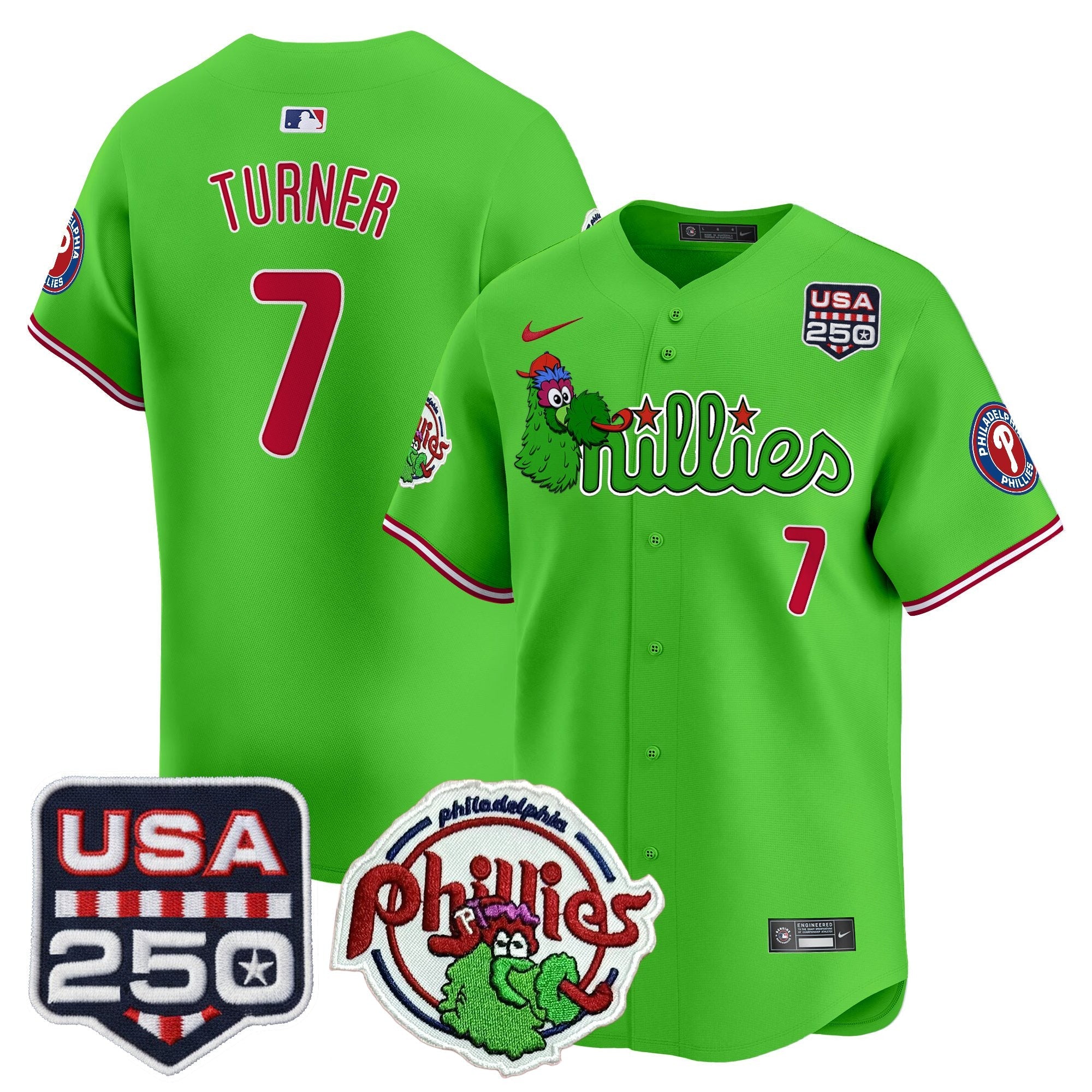 Men’s Philadelphia Phanatic & 250America Patch Vapor Premier Limited Jersey