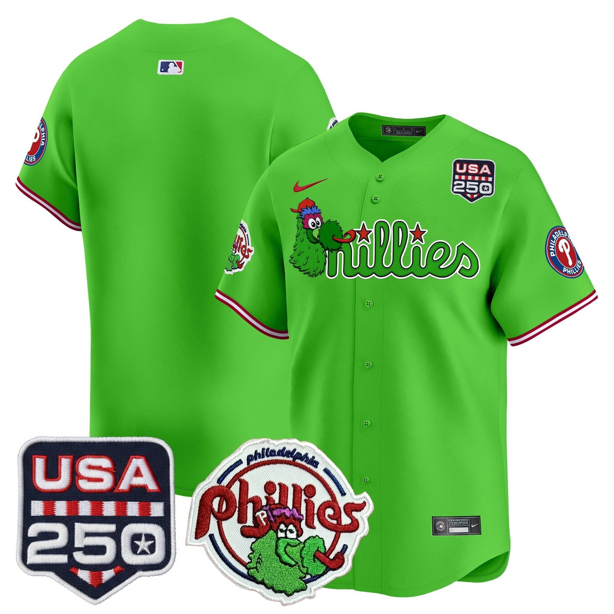 Men’s Philadelphia Phanatic & 250America Patch Vapor Premier Limited Jersey