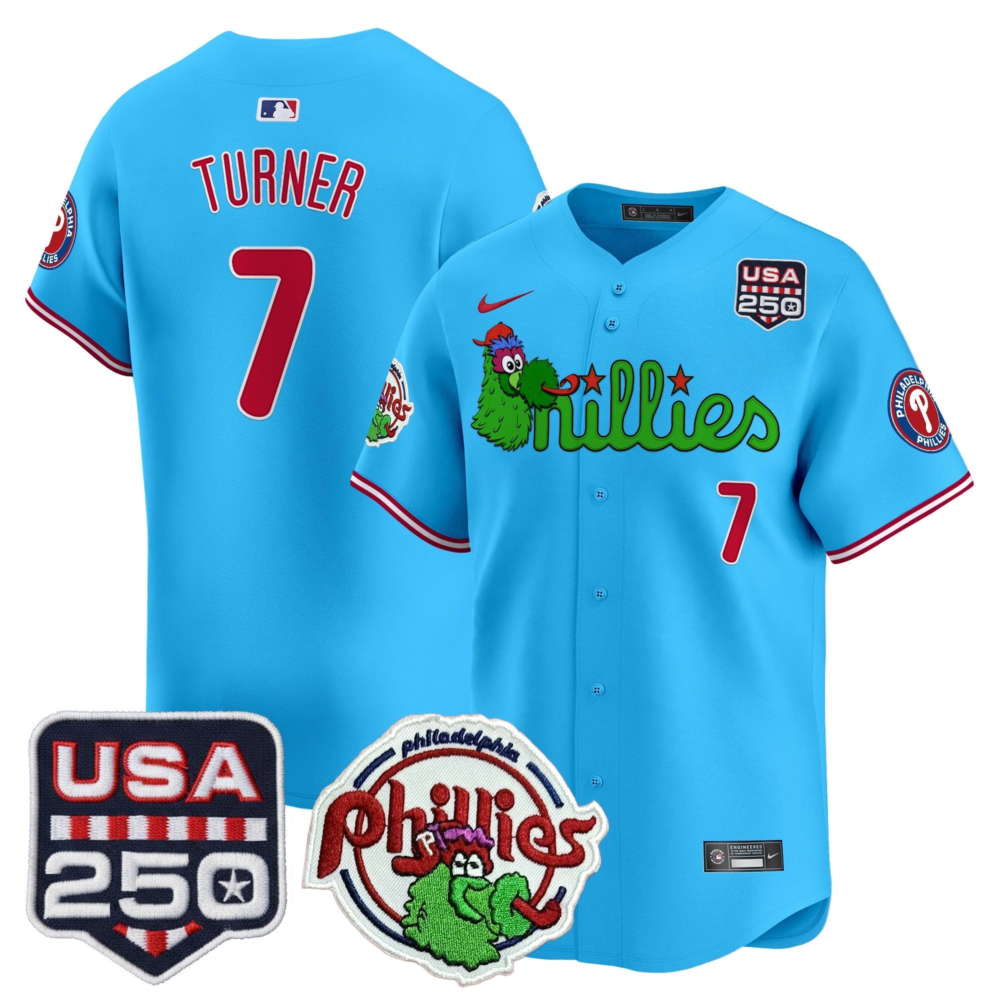 Men’s Philadelphia Phanatic & 250America Patch Vapor Premier Limited Jersey