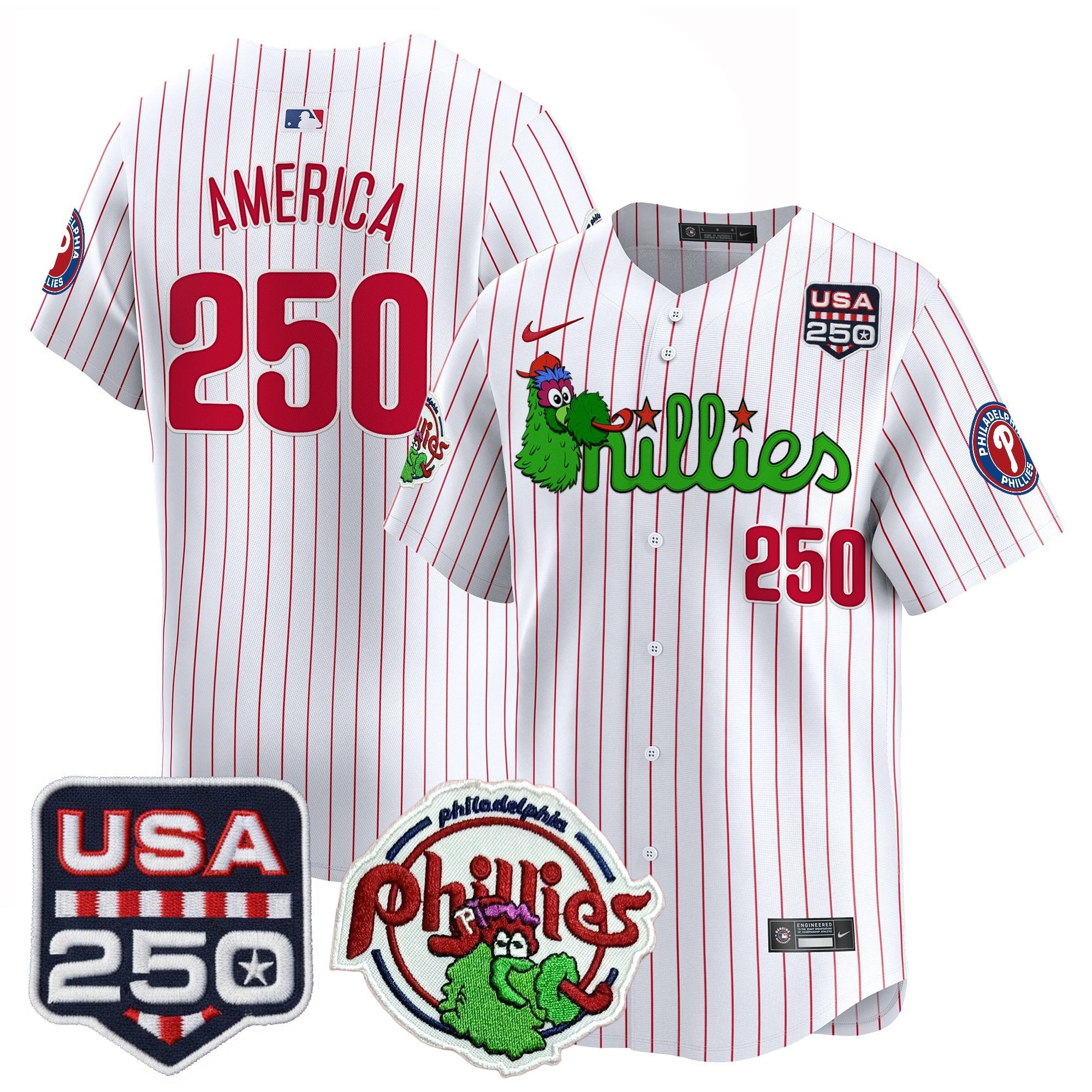 Men’s Philadelphia Phanatic & 250America Patch Vapor Premier Limited Jersey