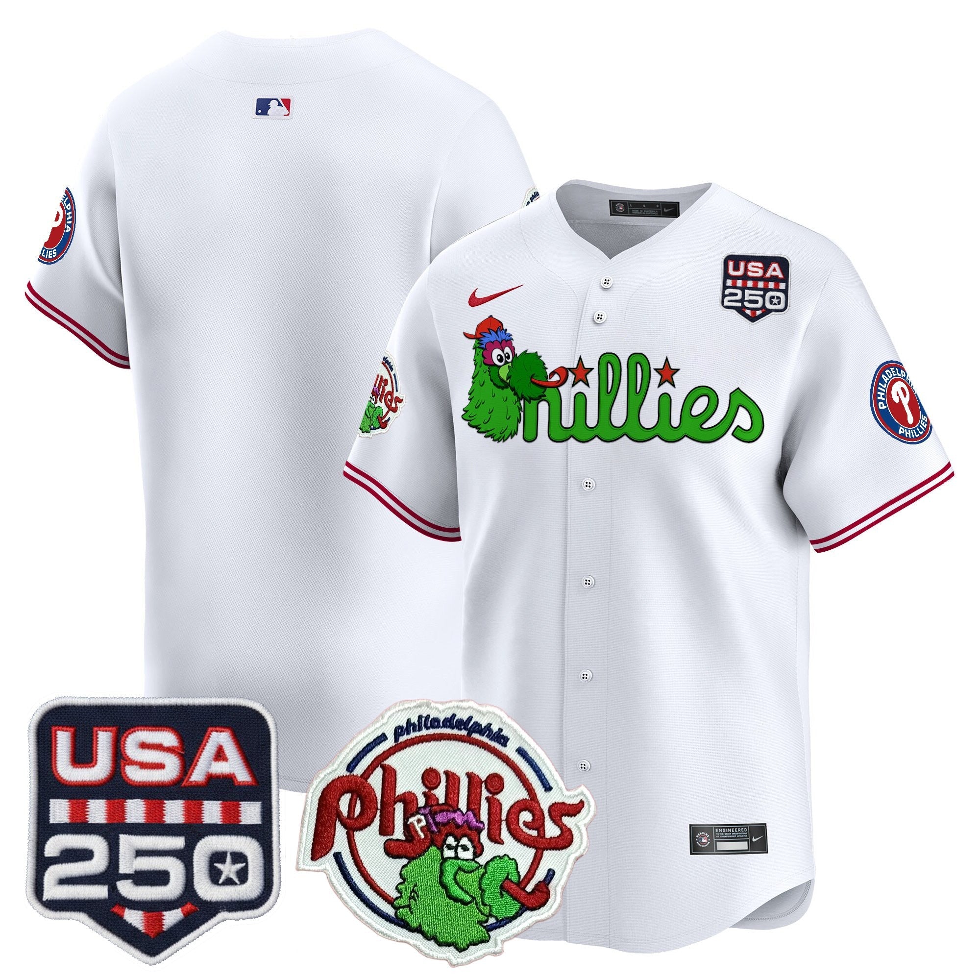 Men’s Philadelphia Phanatic & 250America Patch Vapor Premier Limited Jersey