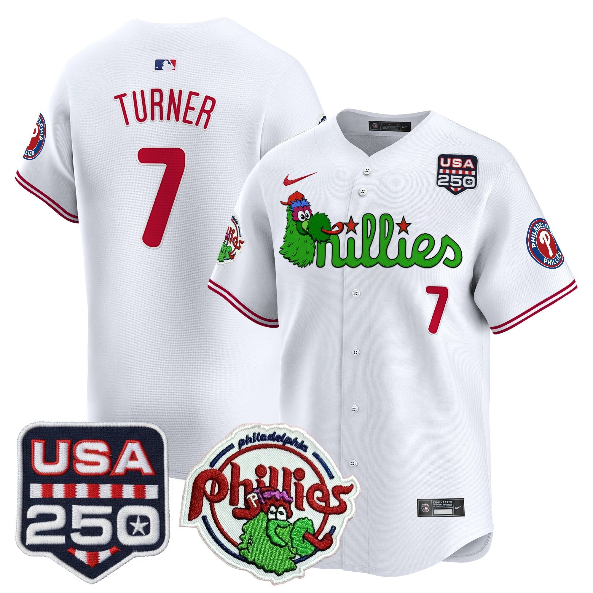 Men’s Philadelphia Phanatic & 250America Patch Vapor Premier Limited Jersey