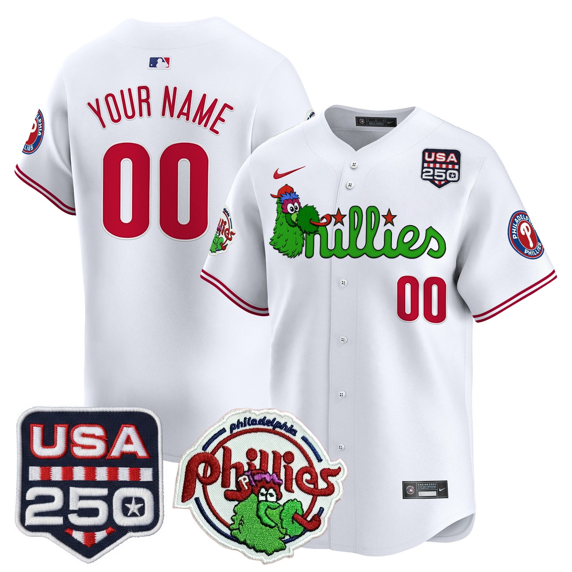 Philadelphia Phanatic & 250America Patch Vapor Premier Limited Custom Jersey