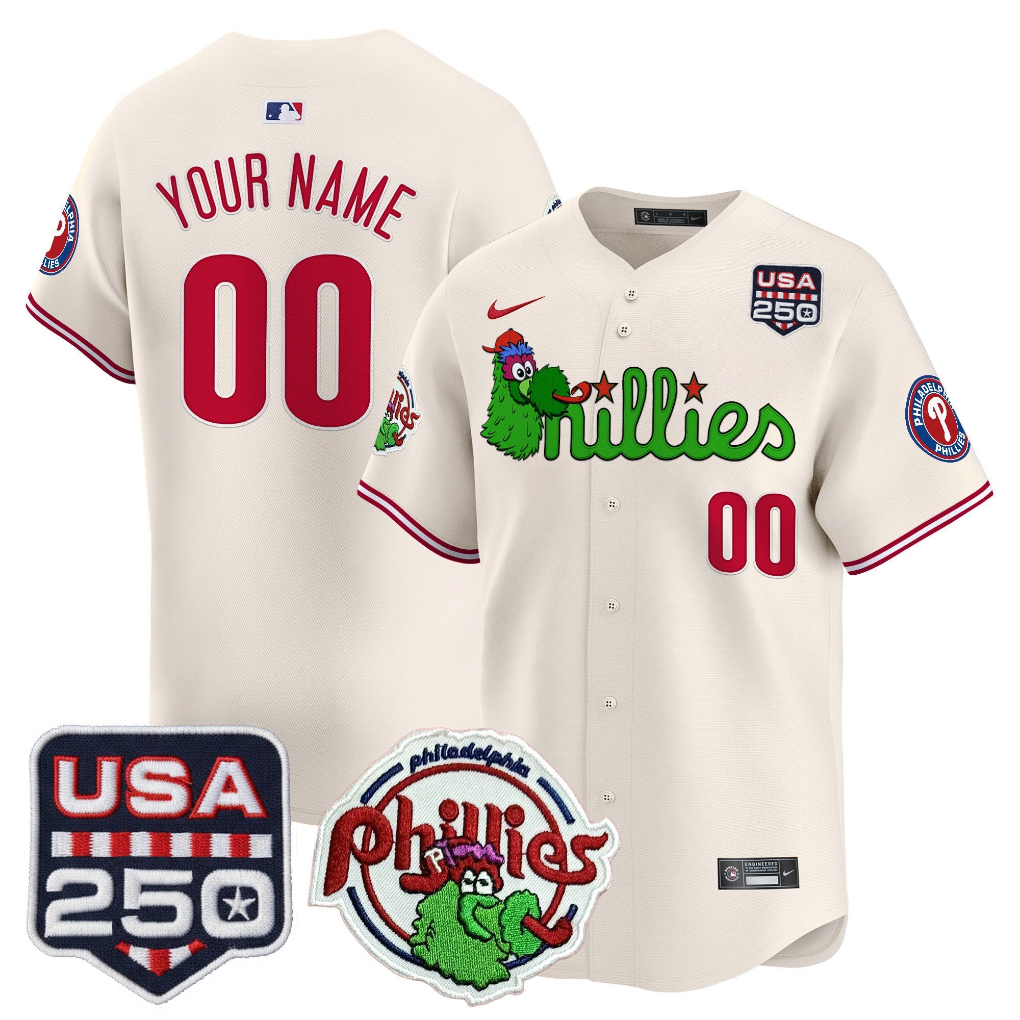 Philadelphia Phanatic & 250America Patch Vapor Premier Limited Custom Jersey