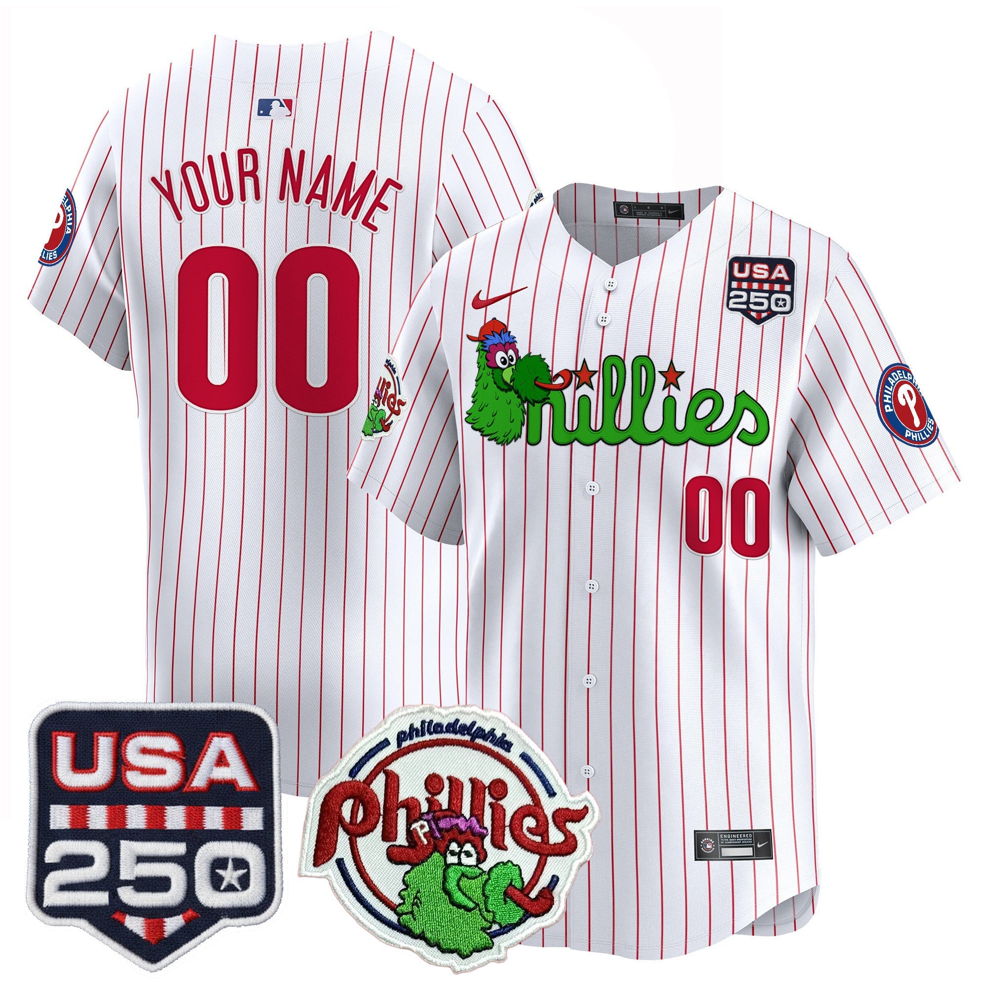 Philadelphia Phanatic & 250America Patch Vapor Premier Limited Custom Jersey