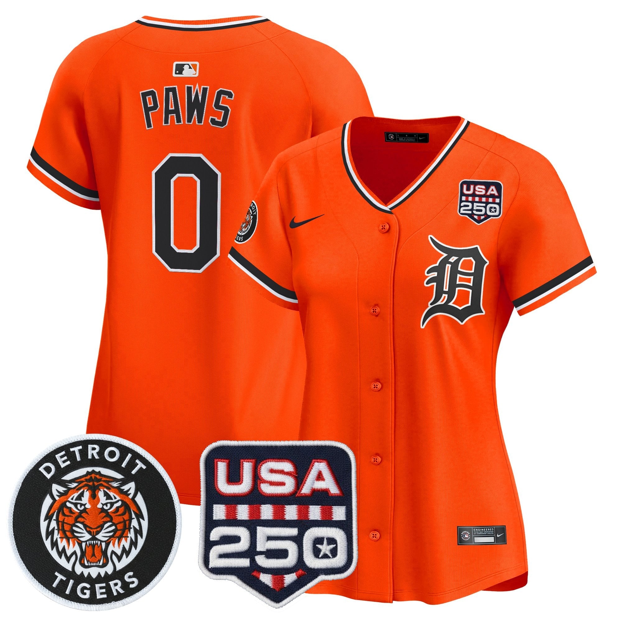 Women’s Detroit 2026 Alternate Vapor Premier Limited Jersey – 250America Patch
