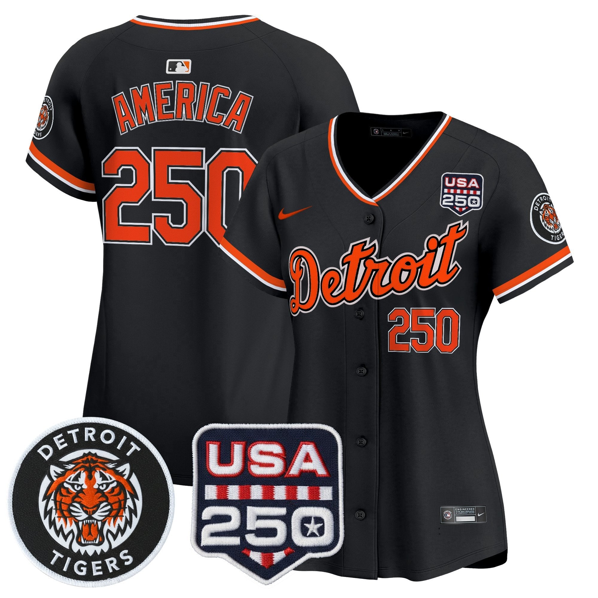 Women’s Detroit 2026 Alternate Vapor Premier Limited Jersey – 250America Patch