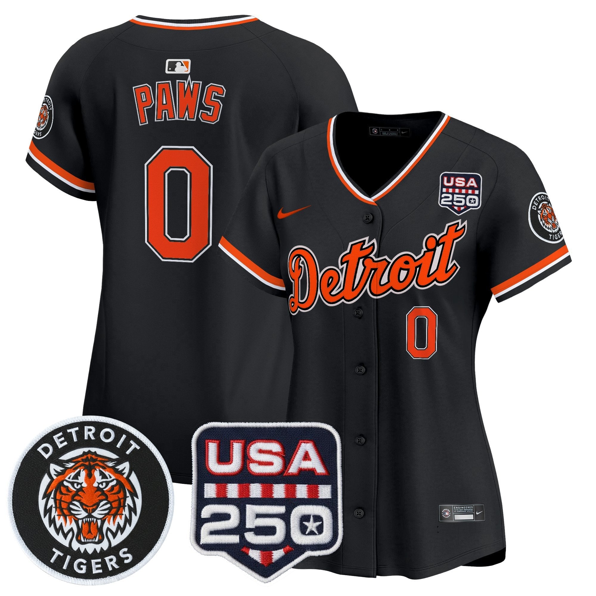 Women’s Detroit 2026 Alternate Vapor Premier Limited Jersey – 250America Patch