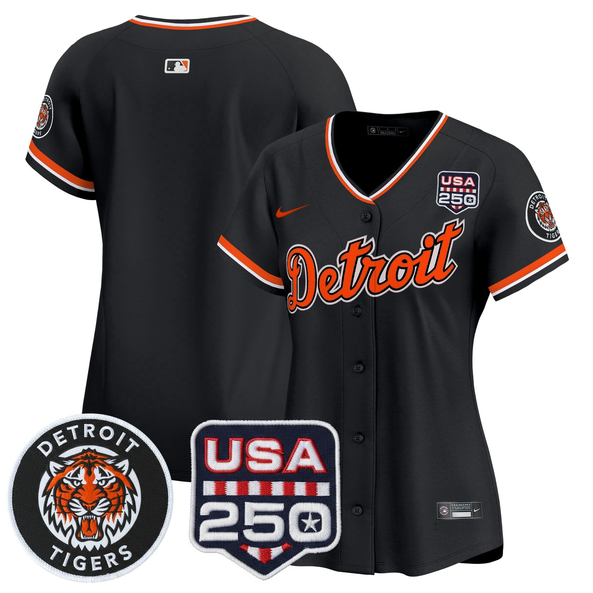 Women’s Detroit 2026 Alternate Vapor Premier Limited Jersey – 250America Patch