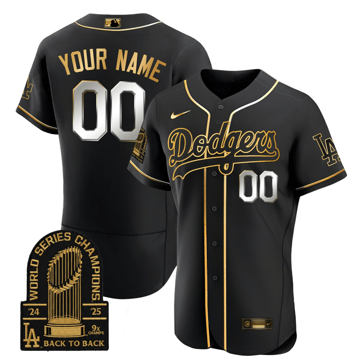 Los Angeles Black Custom Jersey