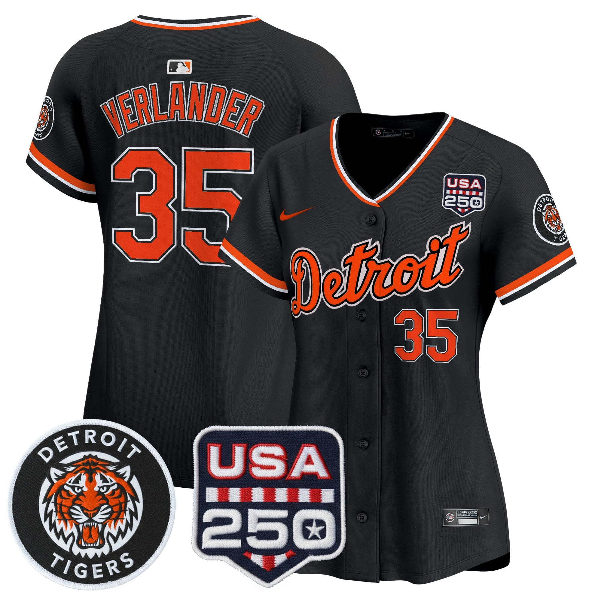 Women’s Detroit 2026 Alternate Vapor Premier Limited Jersey – 250America Patch
