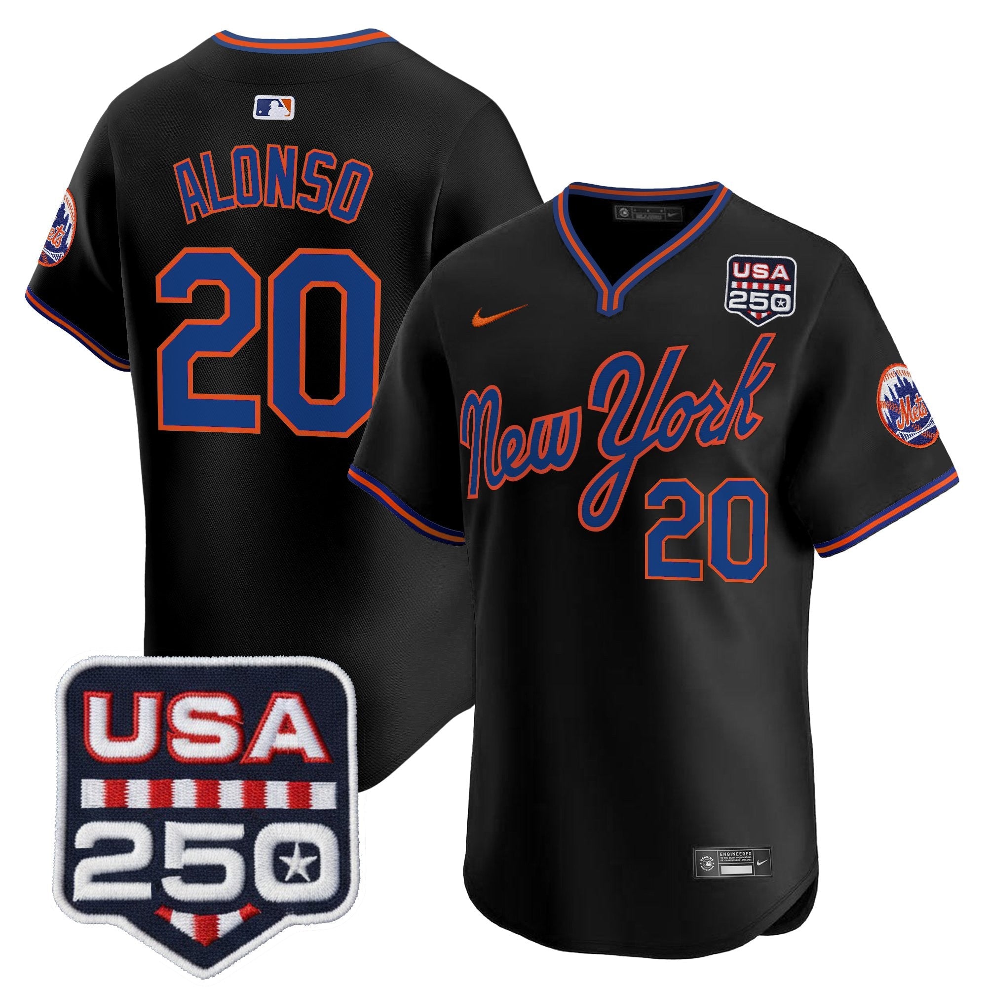 Men’s New York Road Alternate & 250America Patch Vapor Limited Jersey