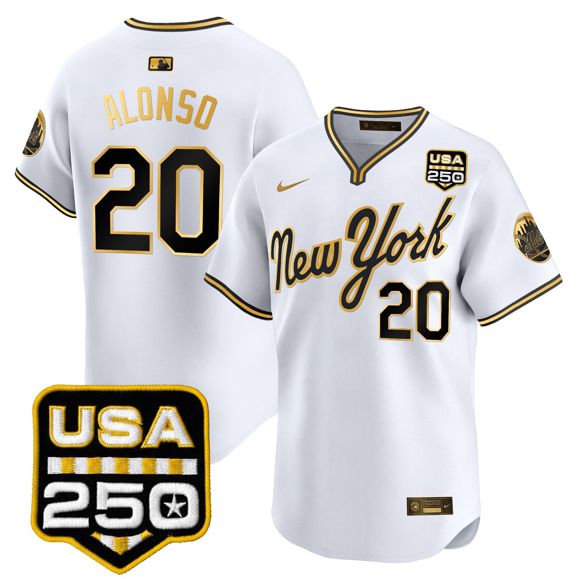 Men’s New York Road Alternate & 250America Patch Vapor Limited Jersey