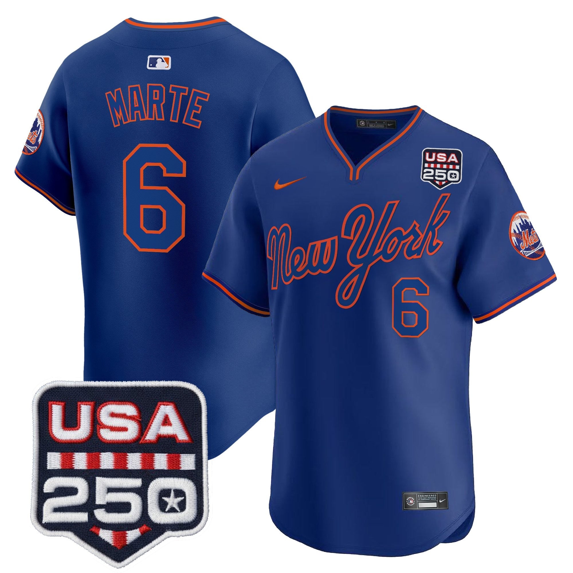 Men’s New York Road Alternate & 250America Patch Vapor Limited Jersey