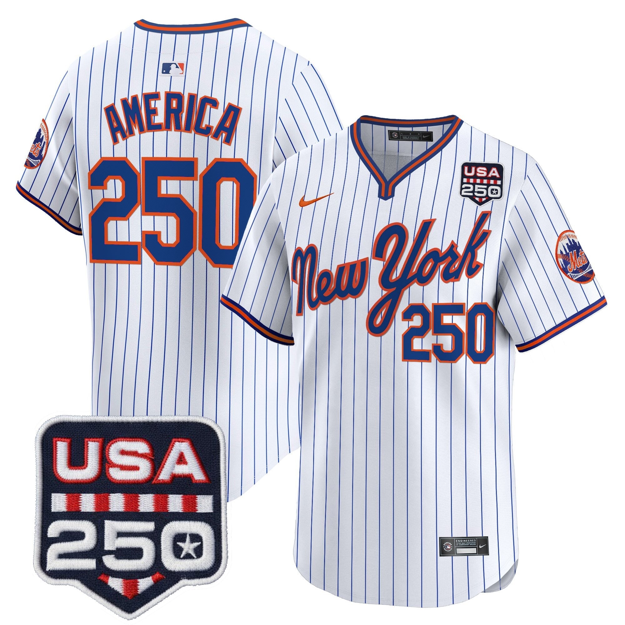 Men’s New York Road Alternate & 250America Patch Vapor Limited Jersey