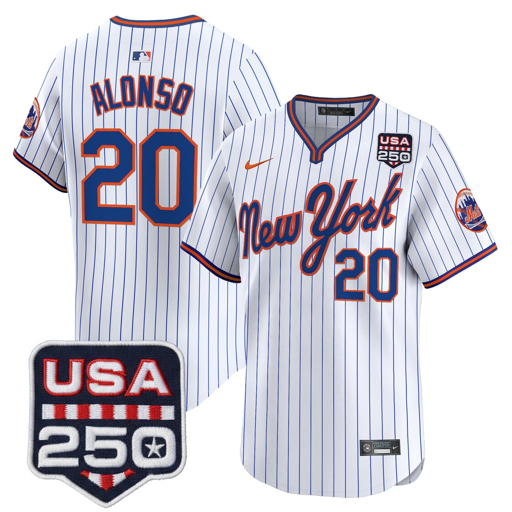 Men’s New York Road Alternate & 250America Patch Vapor Limited Jersey