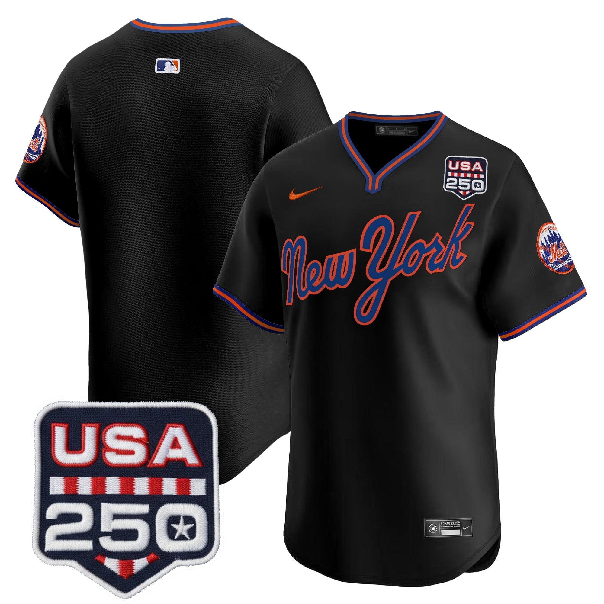 Men’s New York Road Alternate & 250America Patch Vapor Limited Jersey