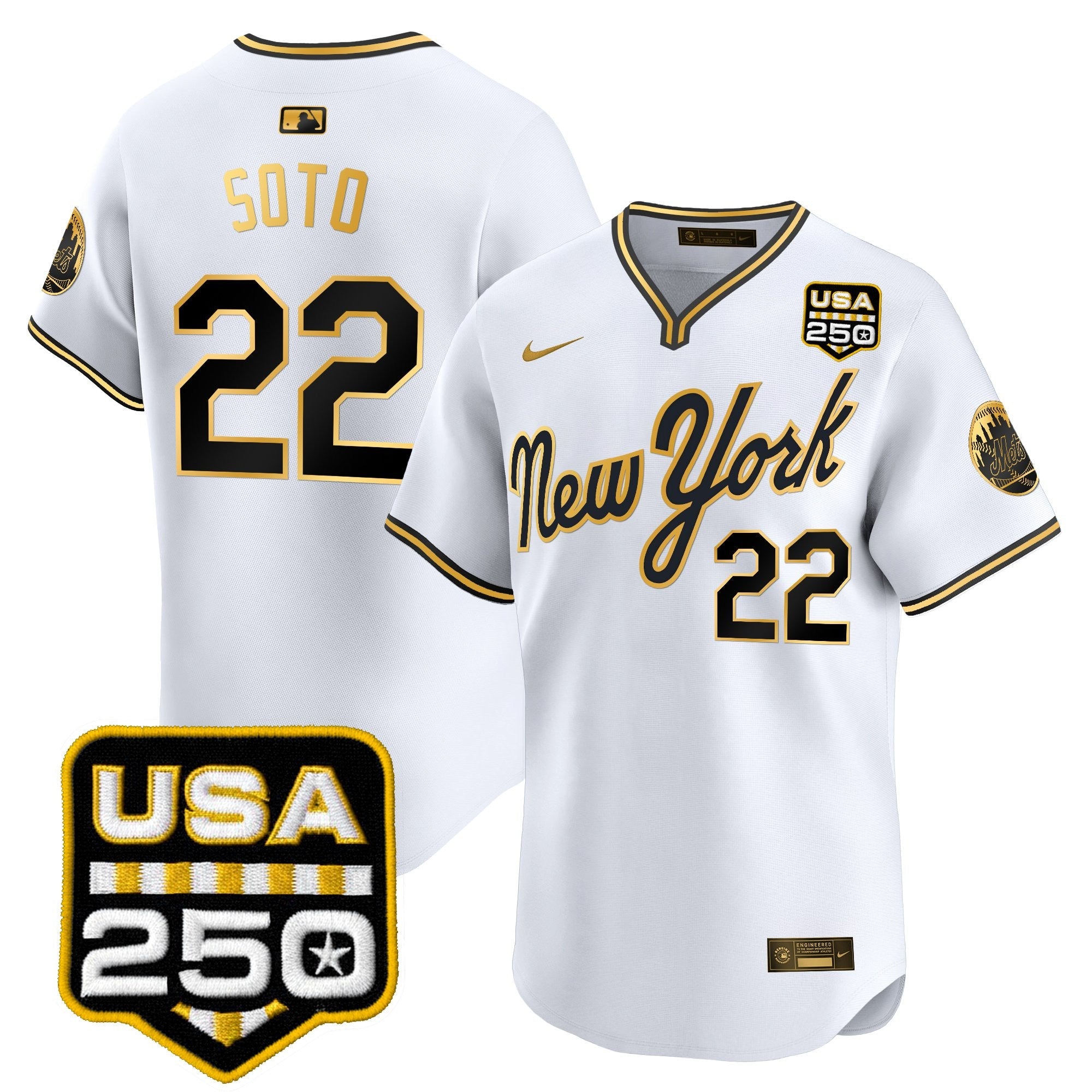Men’s New York Road Alternate & 250America Patch Vapor Limited Jersey