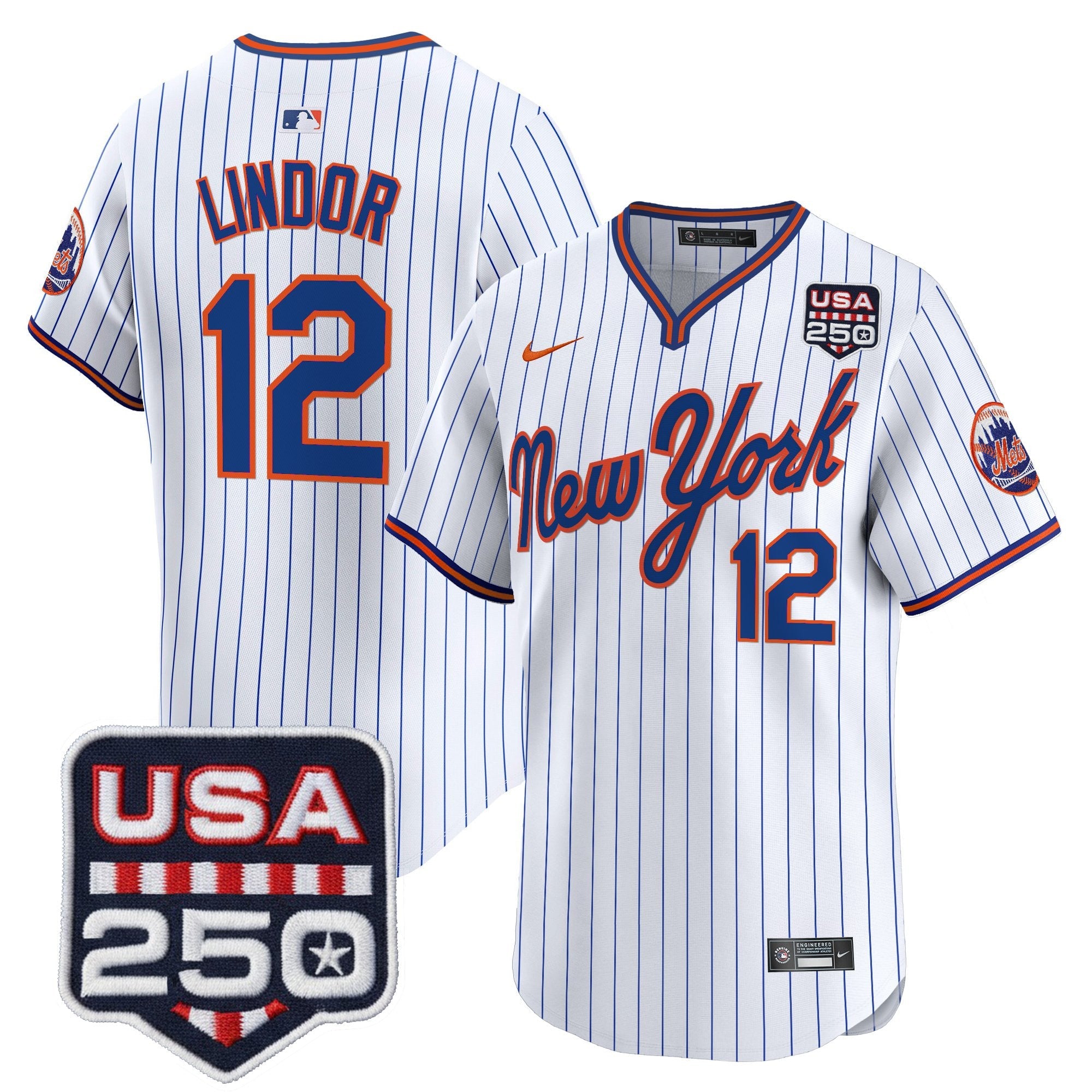 Men’s New York Road Alternate & 250America Patch Vapor Limited Jersey