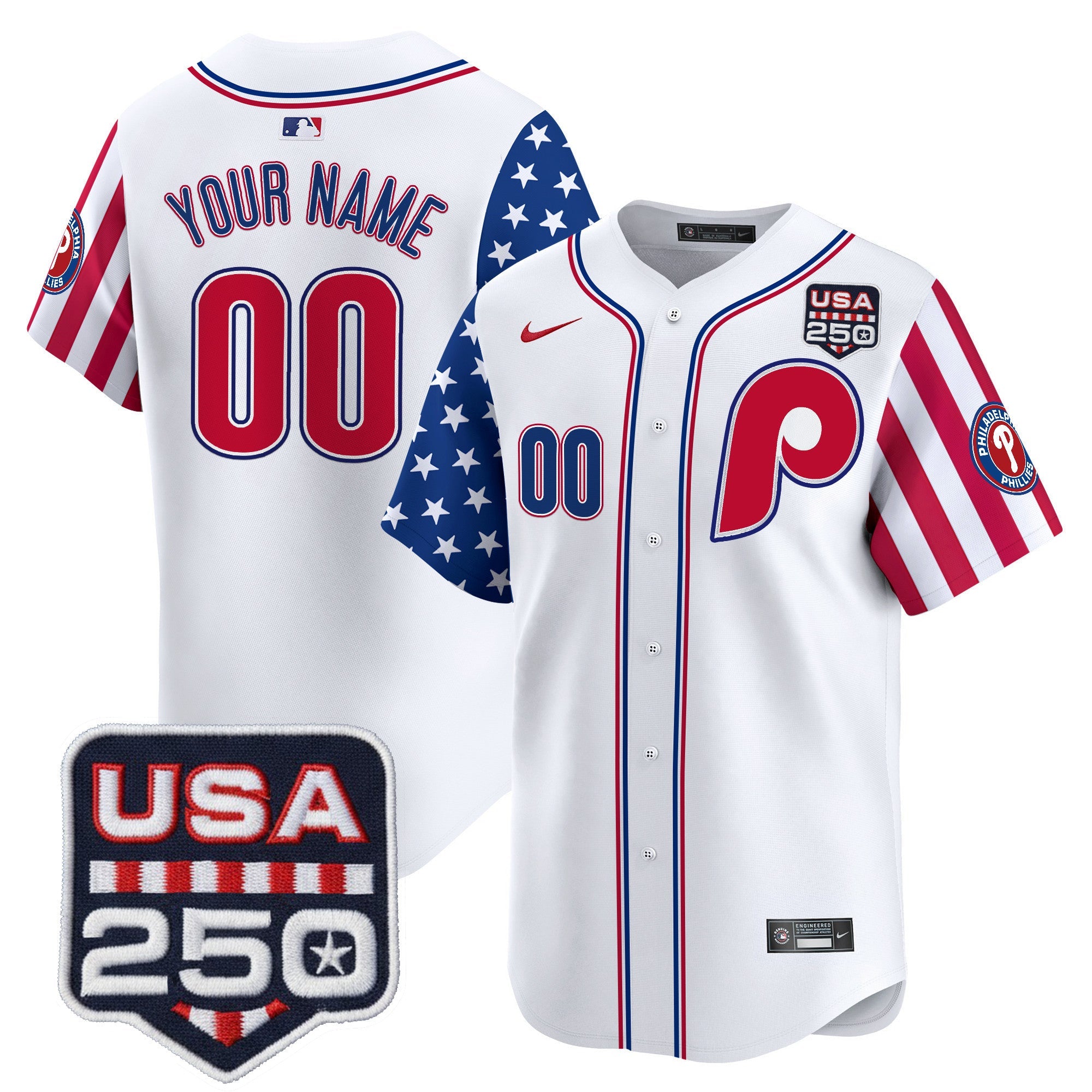 Philadelphia America250 Edition Vapor Premier Limited Custom Jersey