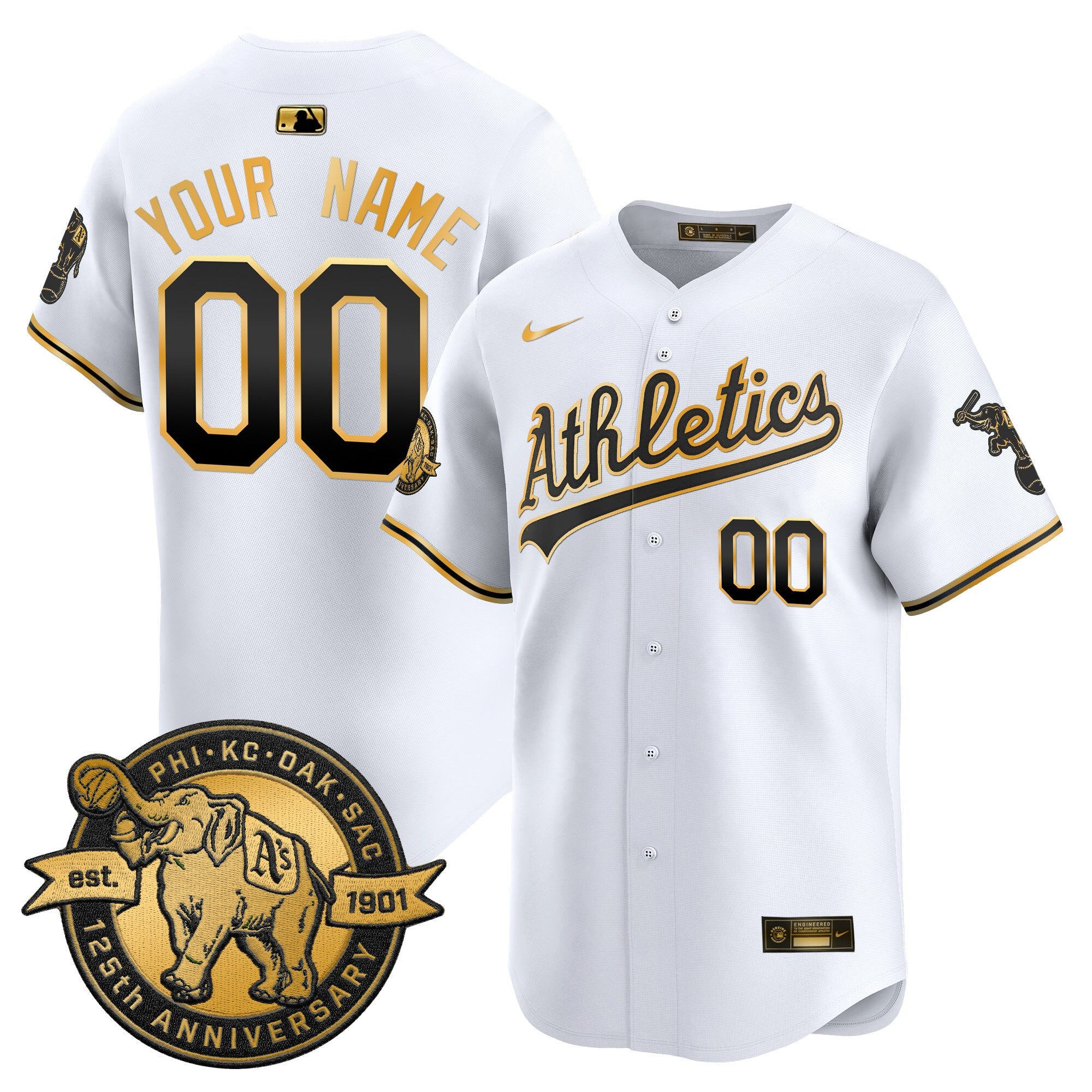 125th Anniversary Patch Vapor Premier Limited Custom Jersey