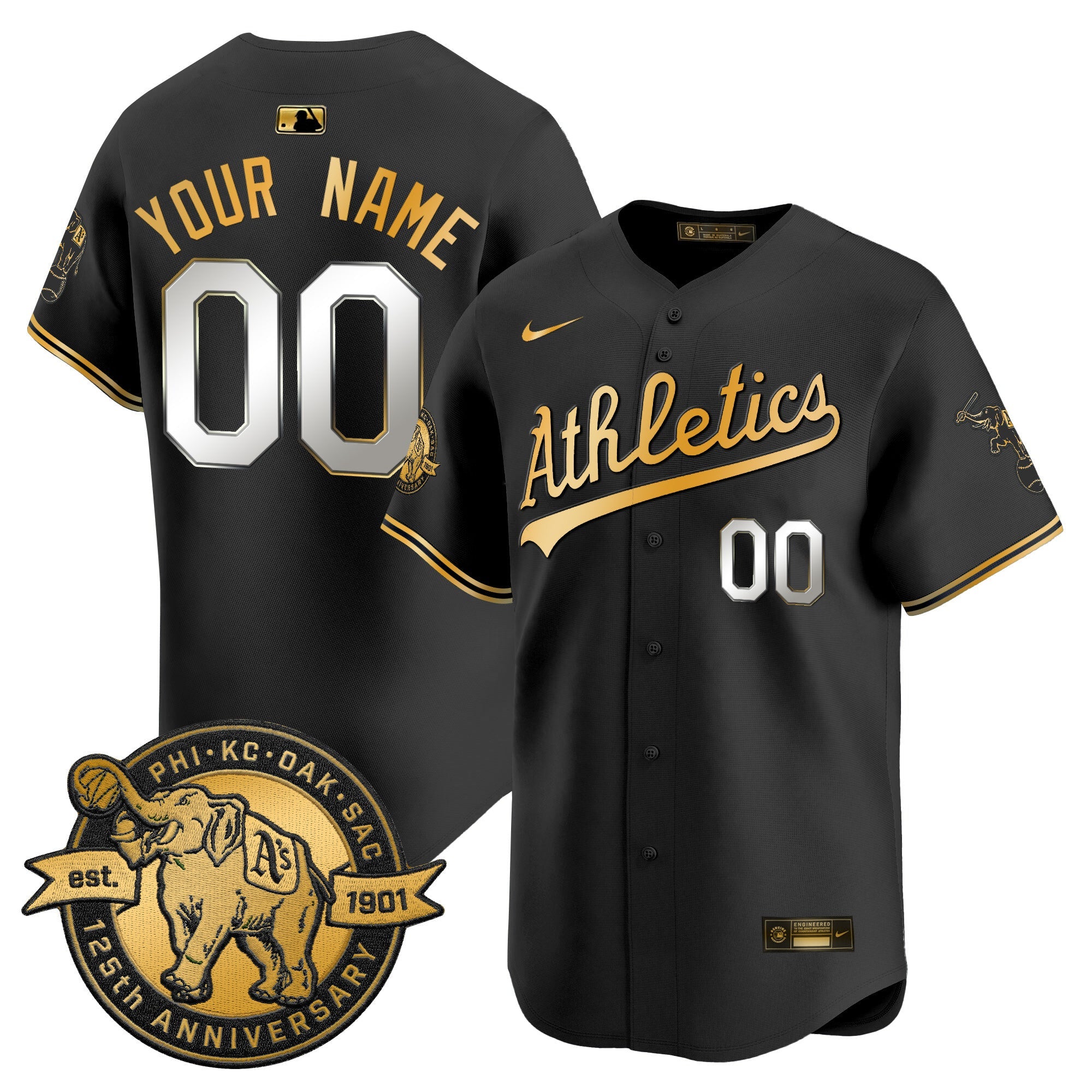125th Anniversary Patch Vapor Premier Limited Custom Jersey