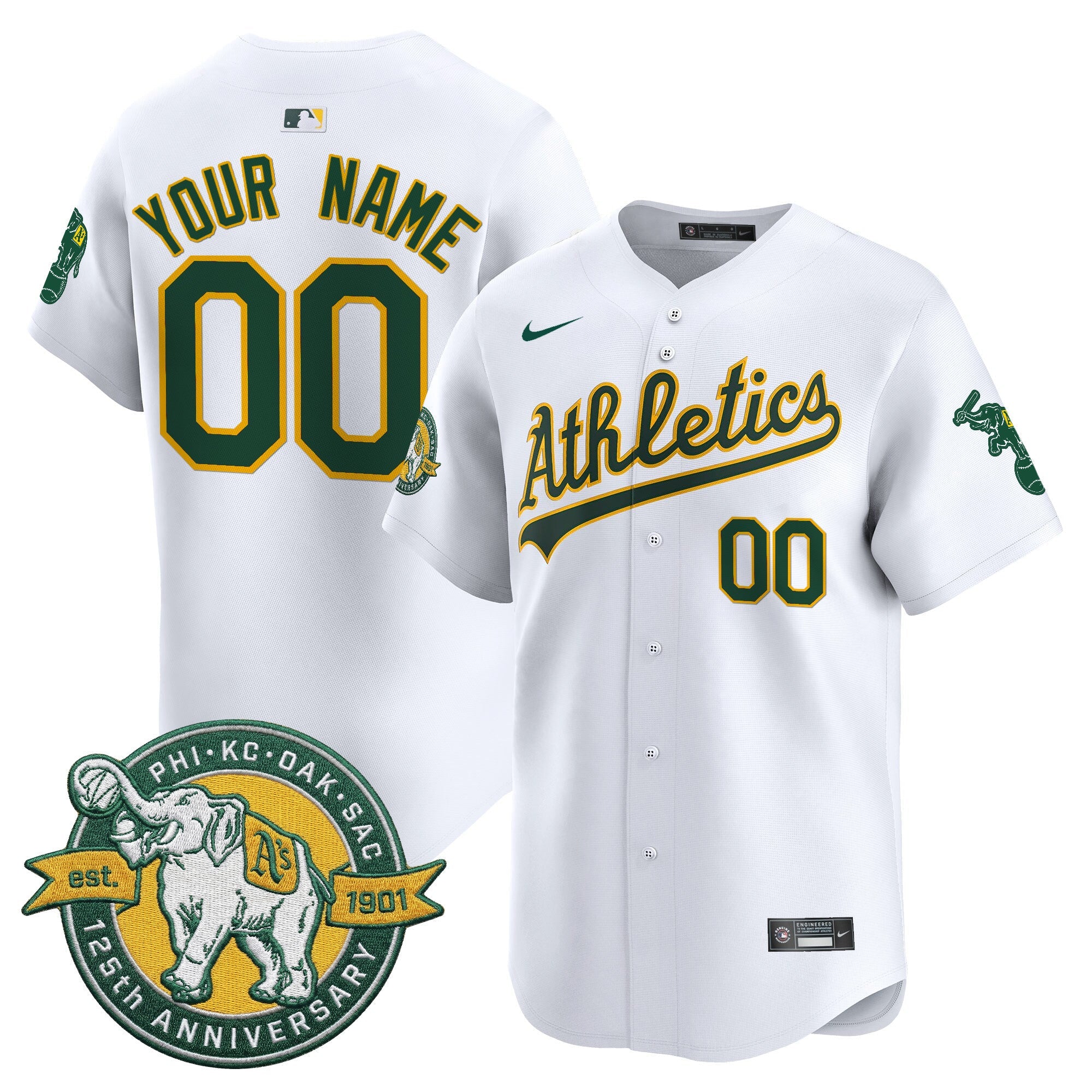 125th Anniversary Patch Vapor Premier Limited Custom Jersey