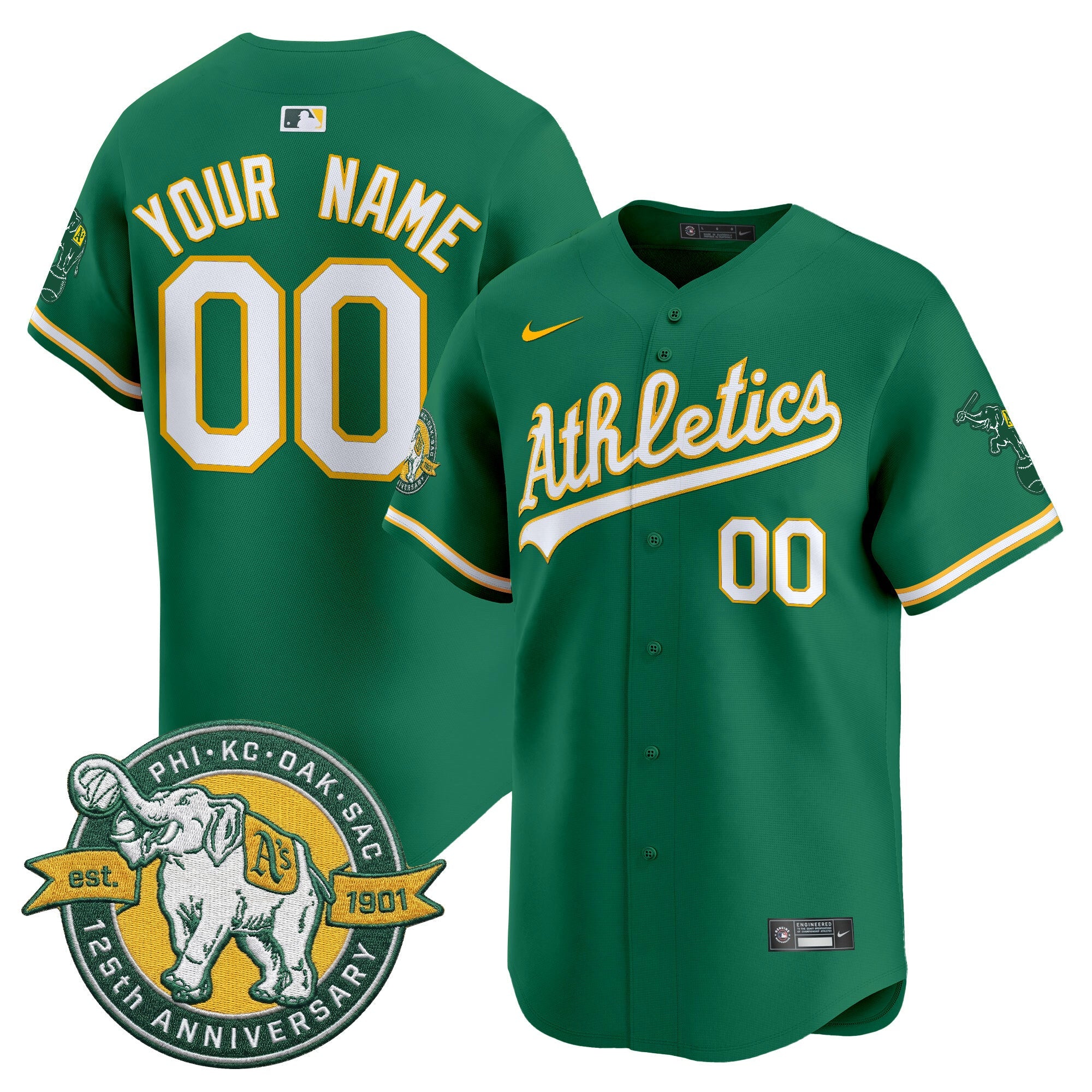 125th Anniversary Patch Vapor Premier Limited Custom Jersey