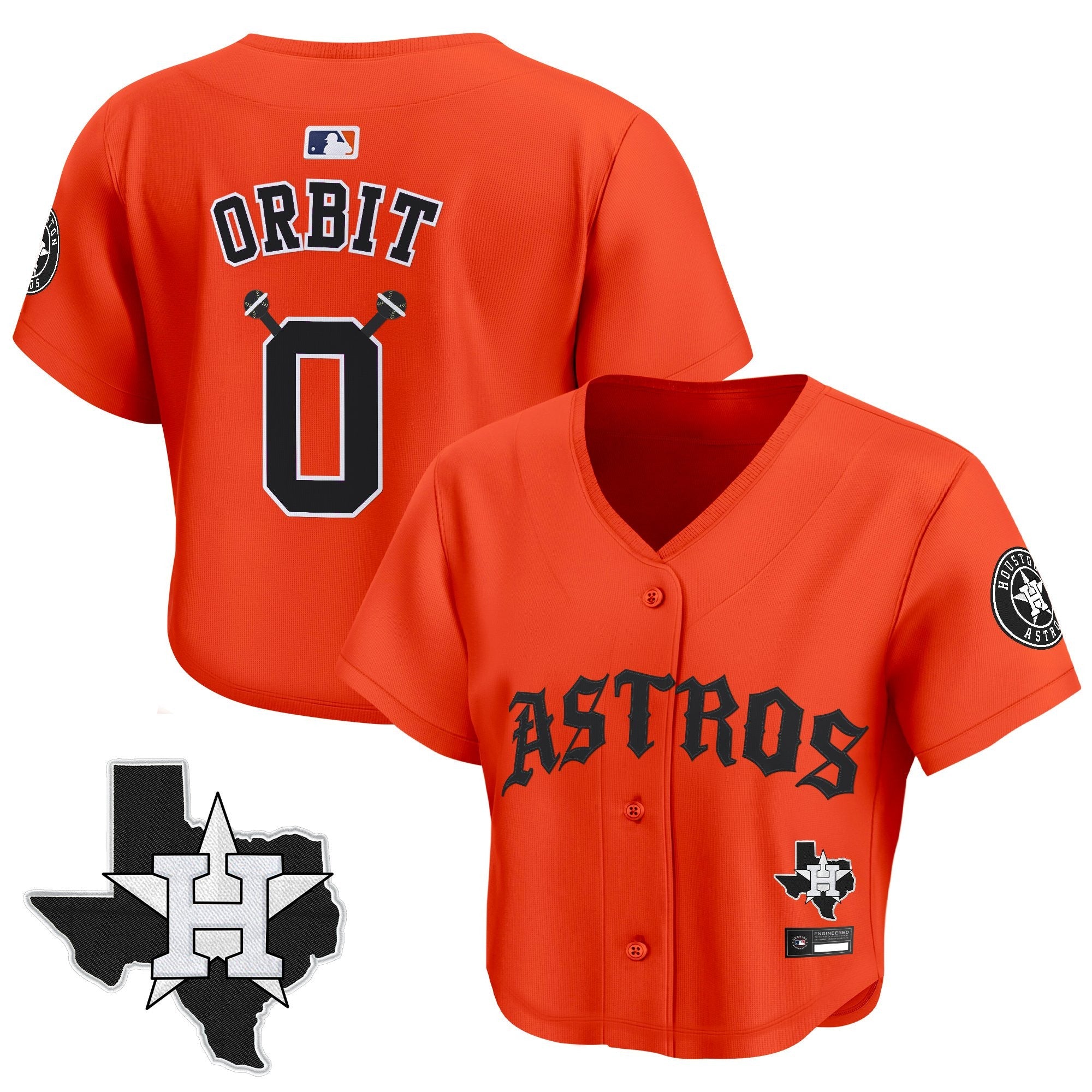 Women’s ‘Old English Edition’ Crop Top Baseball Jersey