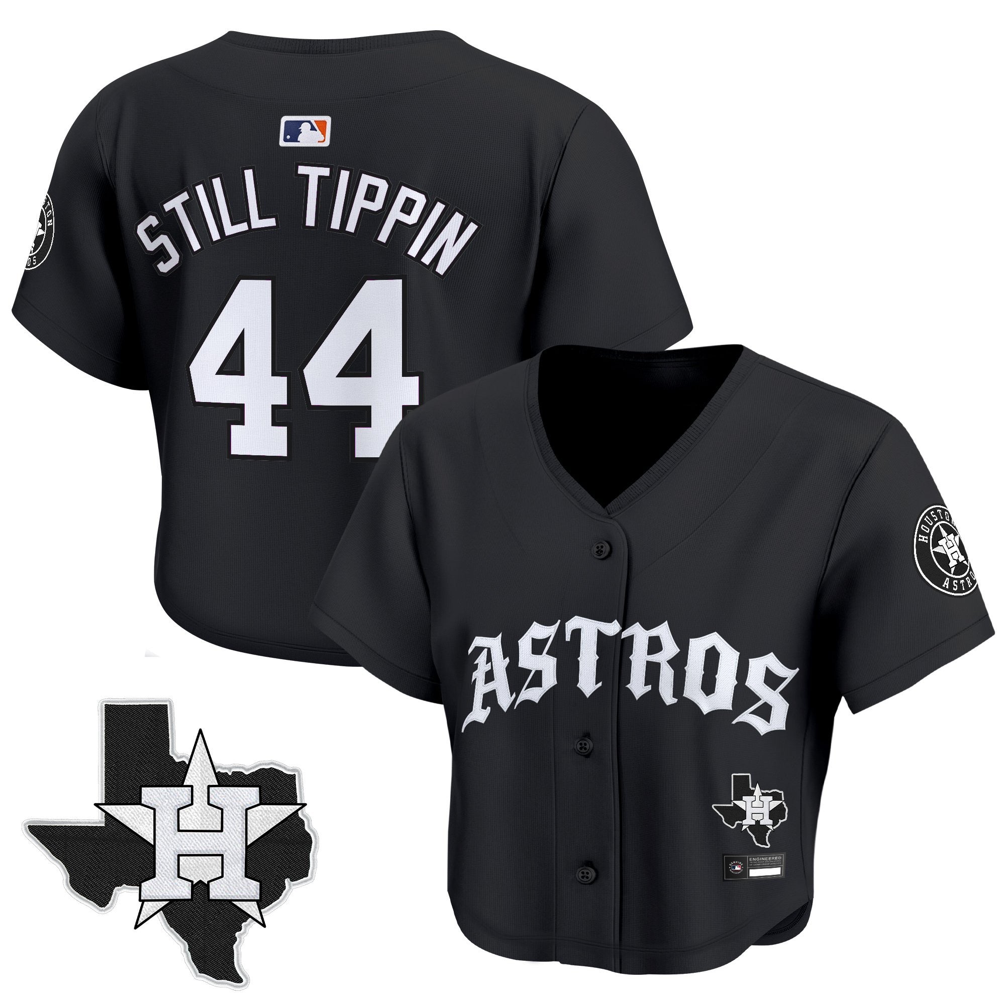 Women’s ‘Old English Edition’ Crop Top Baseball Jersey