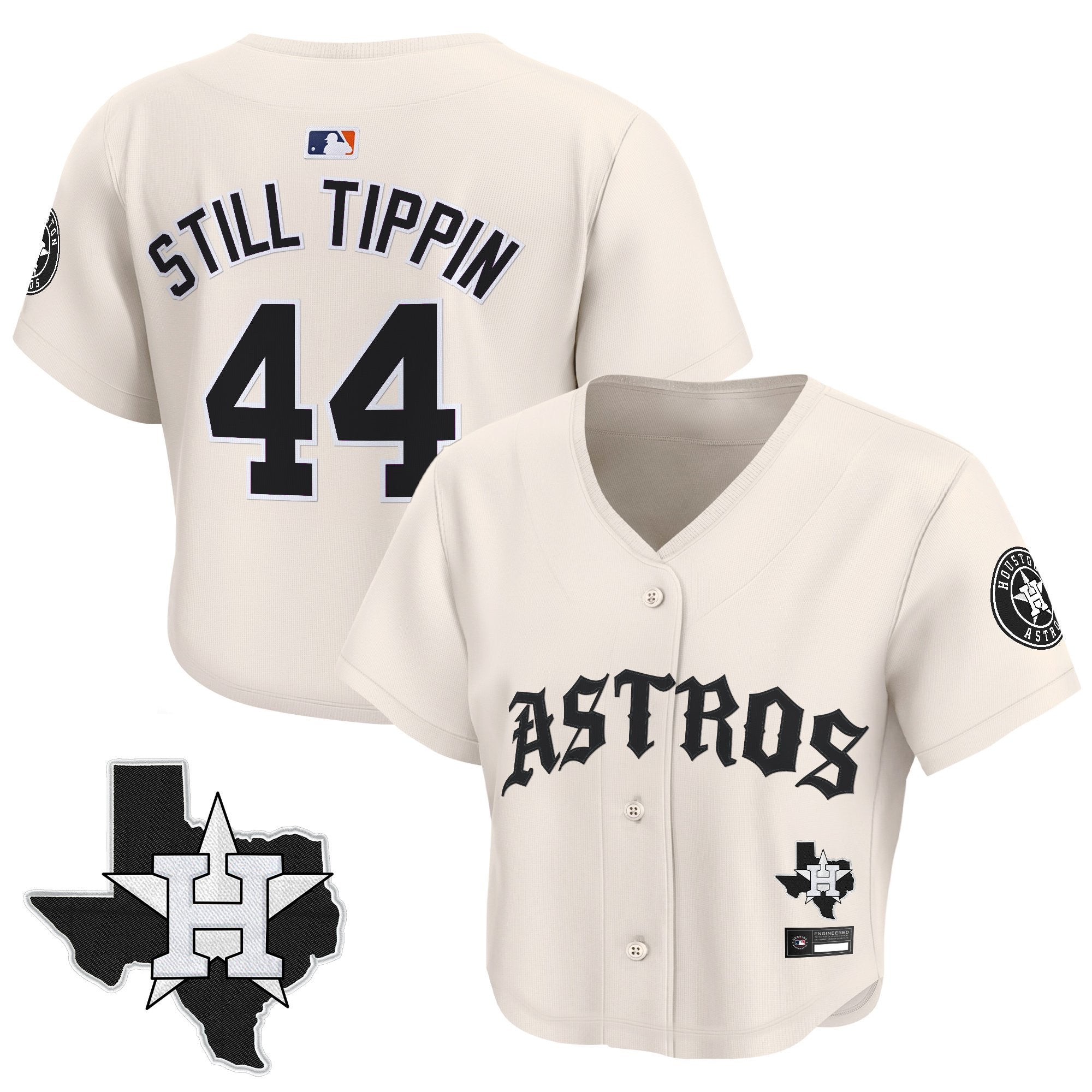 Women’s ‘Old English Edition’ Crop Top Baseball Jersey