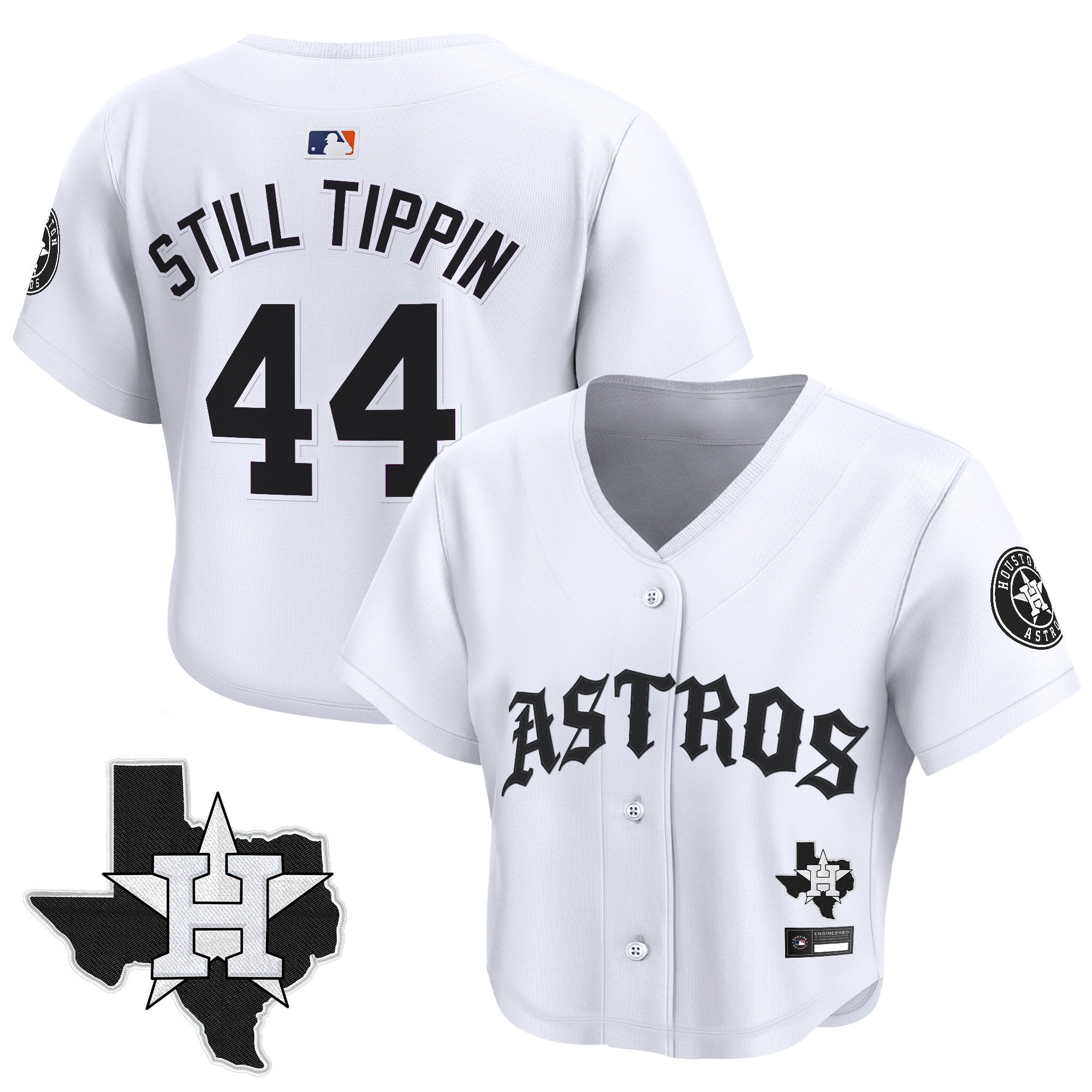 Women’s ‘Old English Edition’ Crop Top Baseball Jersey