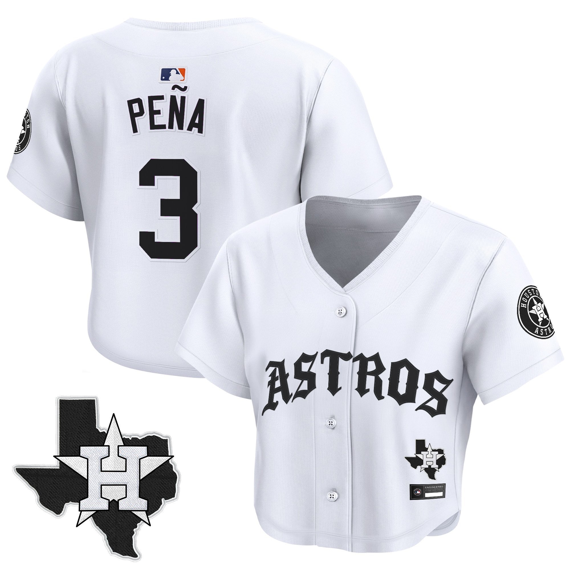 Women’s ‘Old English Edition’ Crop Top Baseball Jersey