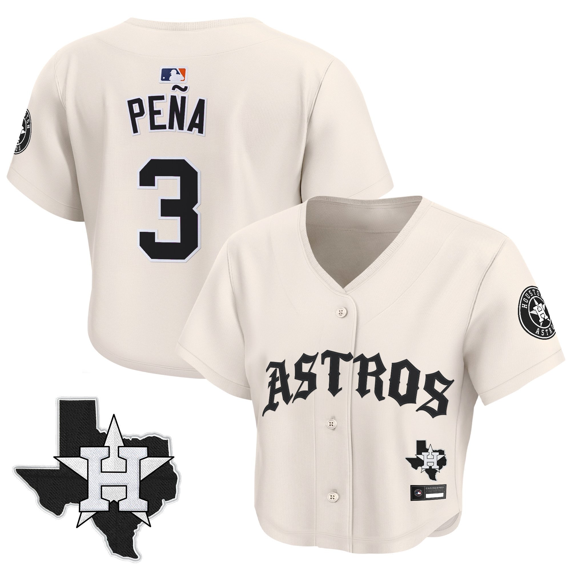 Women’s ‘Old English Edition’ Crop Top Baseball Jersey