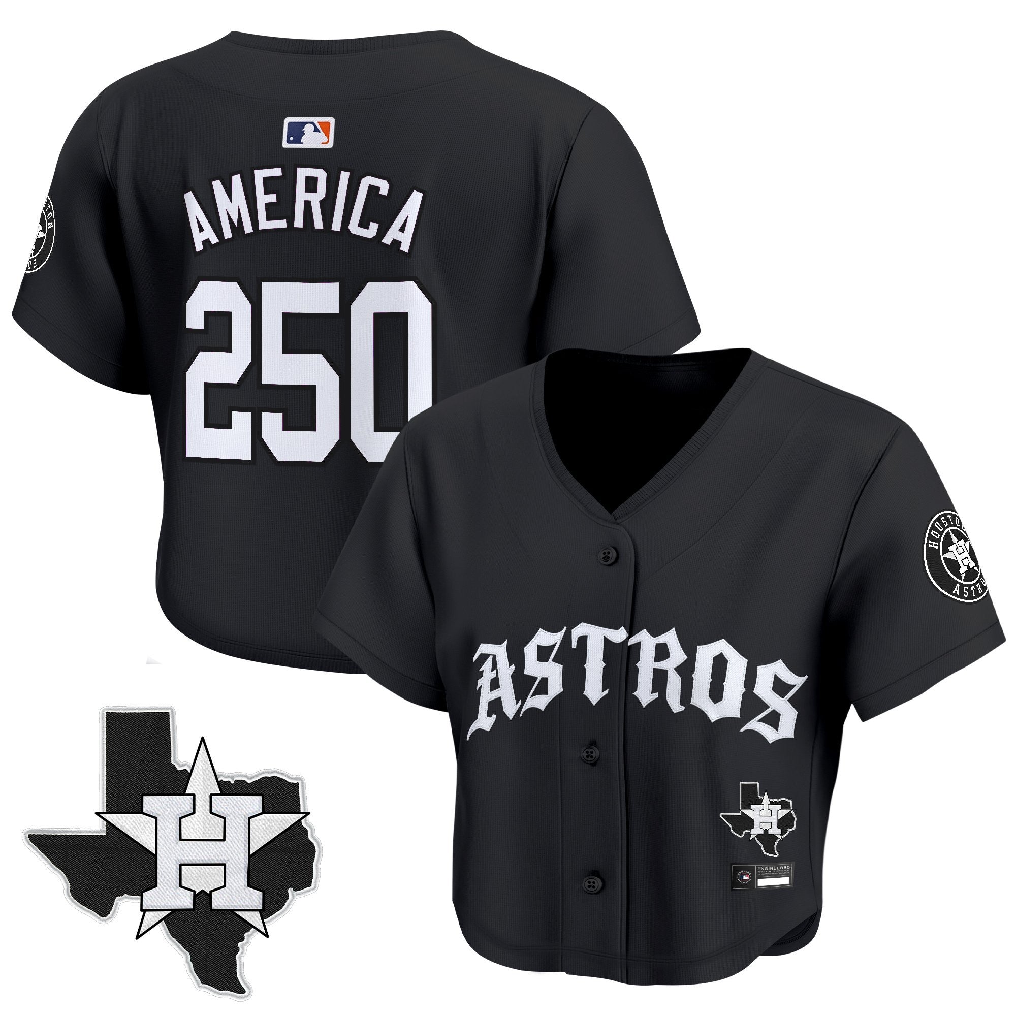 Women’s ‘Old English Edition’ Crop Top Baseball Jersey