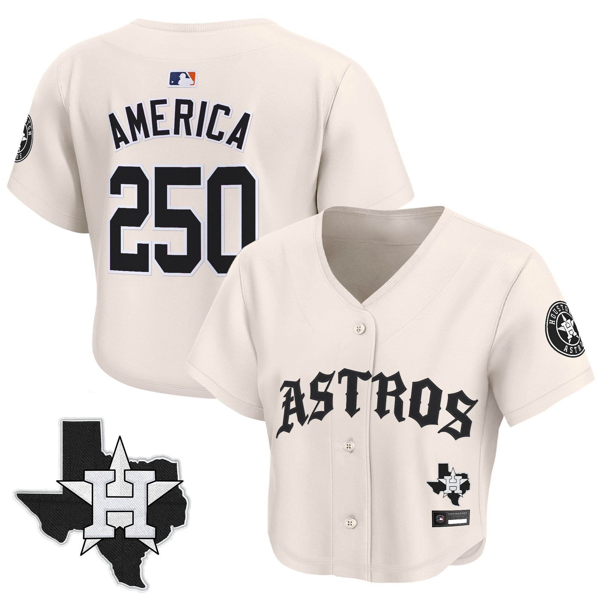 Women’s ‘Old English Edition’ Crop Top Baseball Jersey